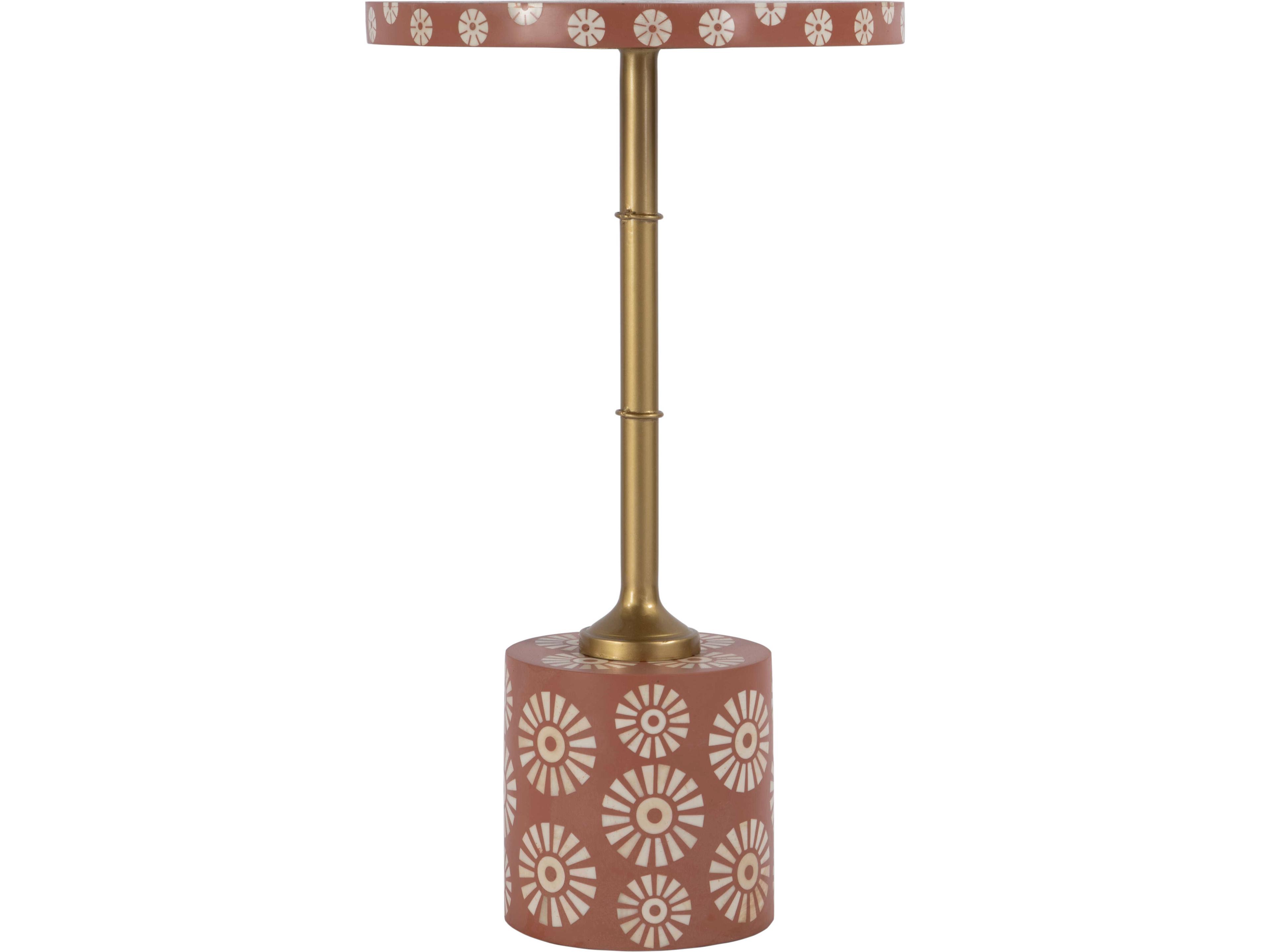 Butler Bethel Round Resin Pink End Table