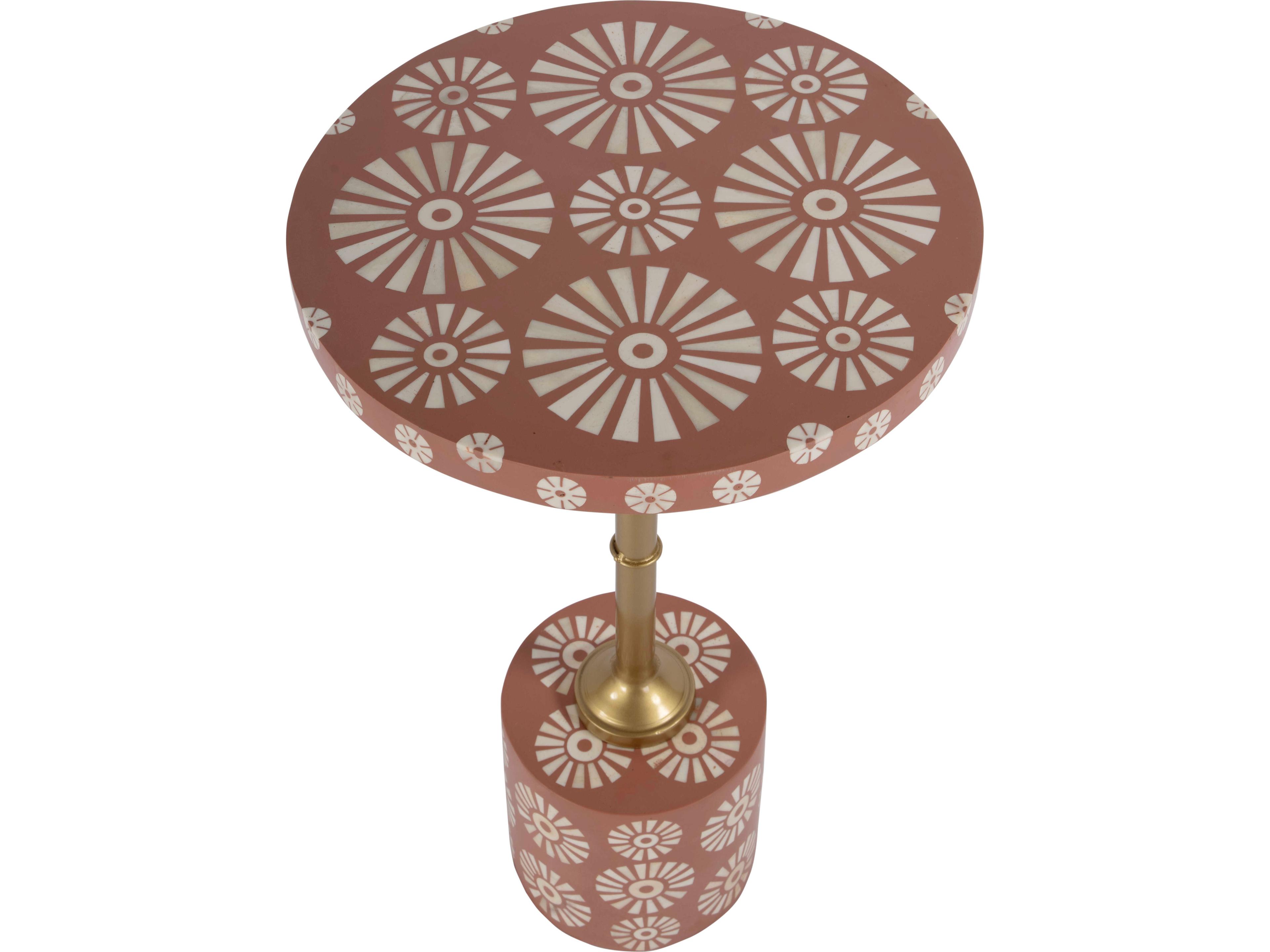 Butler Bethel Round Resin Pink End Table
