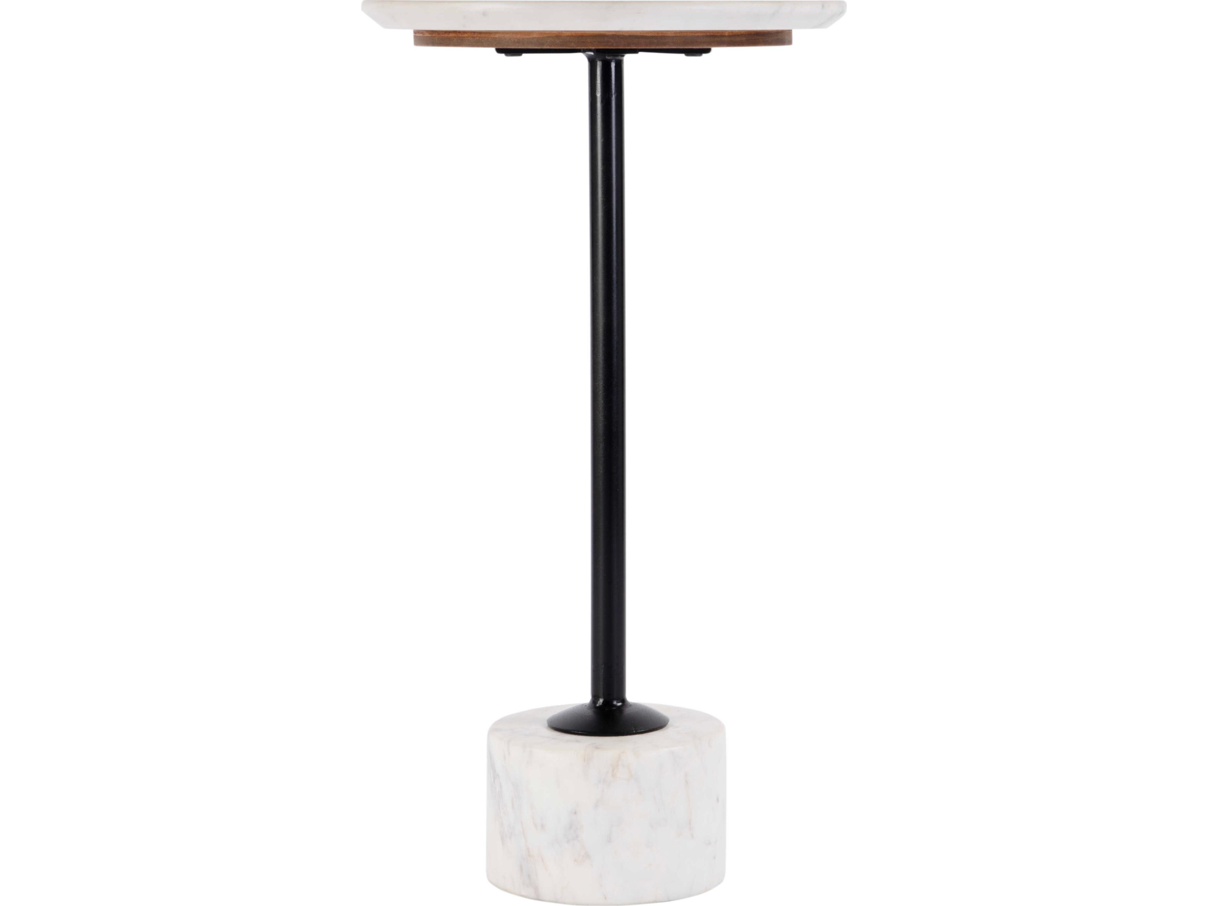 Butler Graham Round Marble Black White End Table