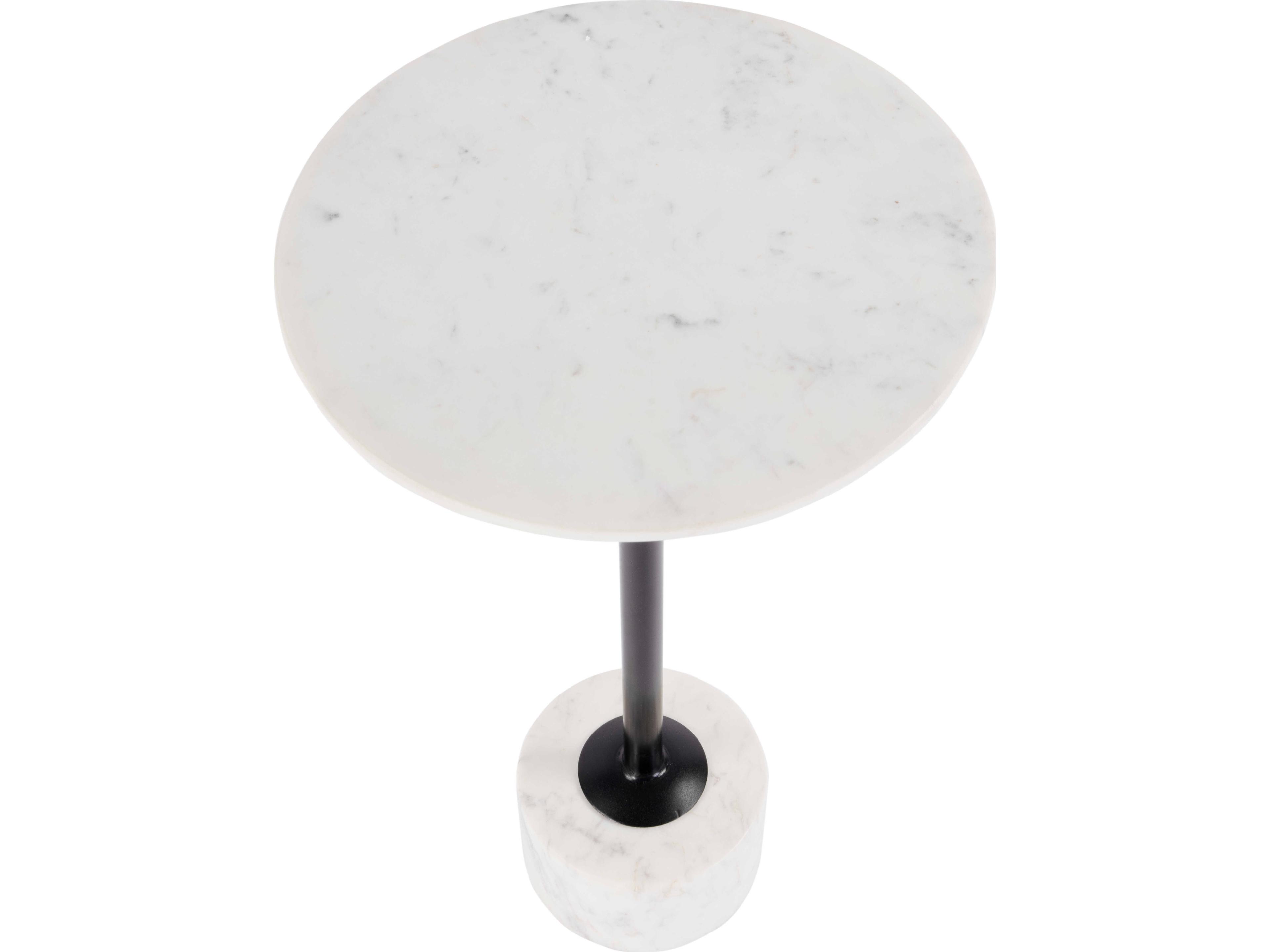 Butler Graham Round Marble Black White End Table