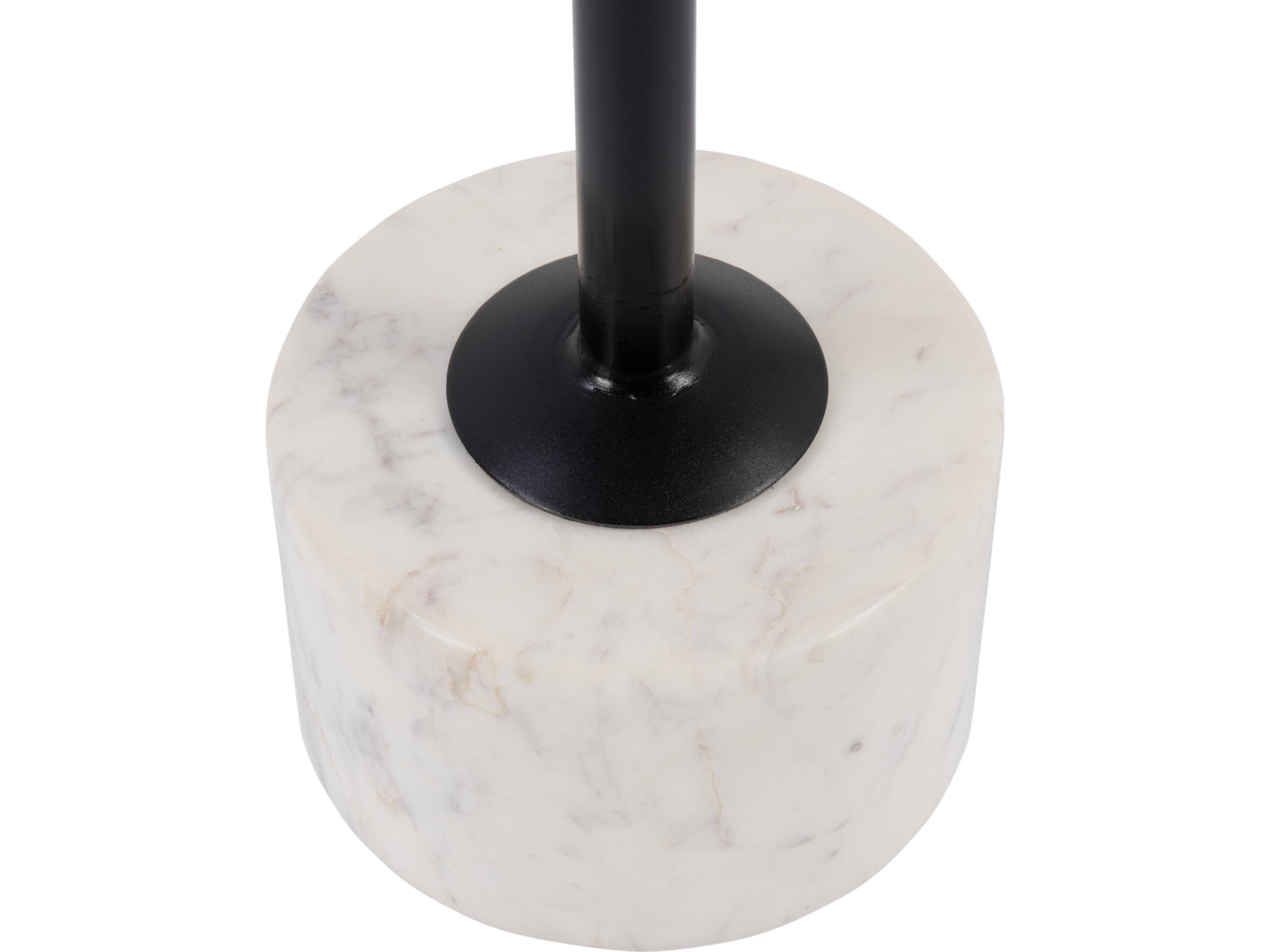 Butler Graham Round Marble Black White End Table