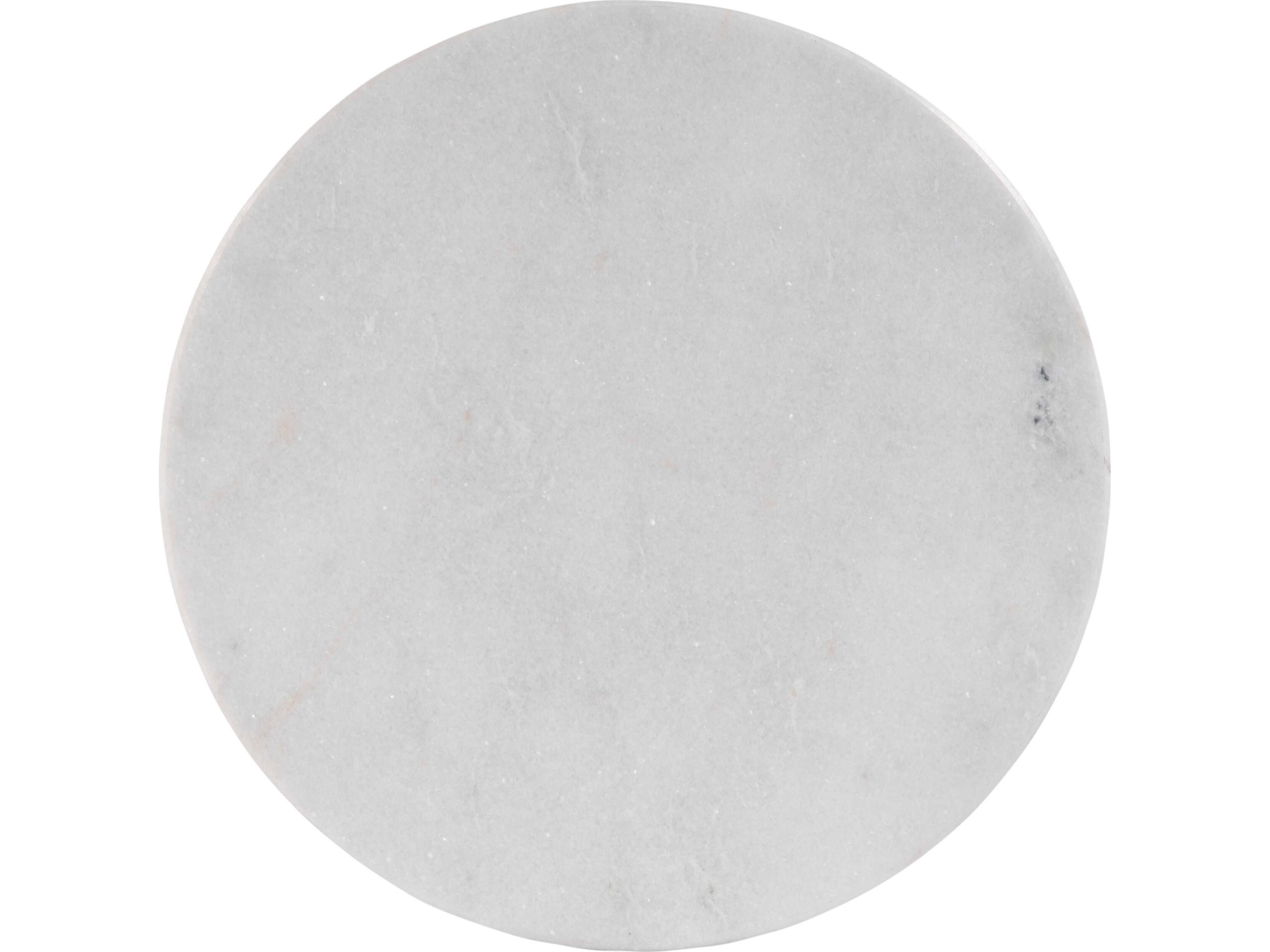 Butler Ada Round Marble Black White End Table