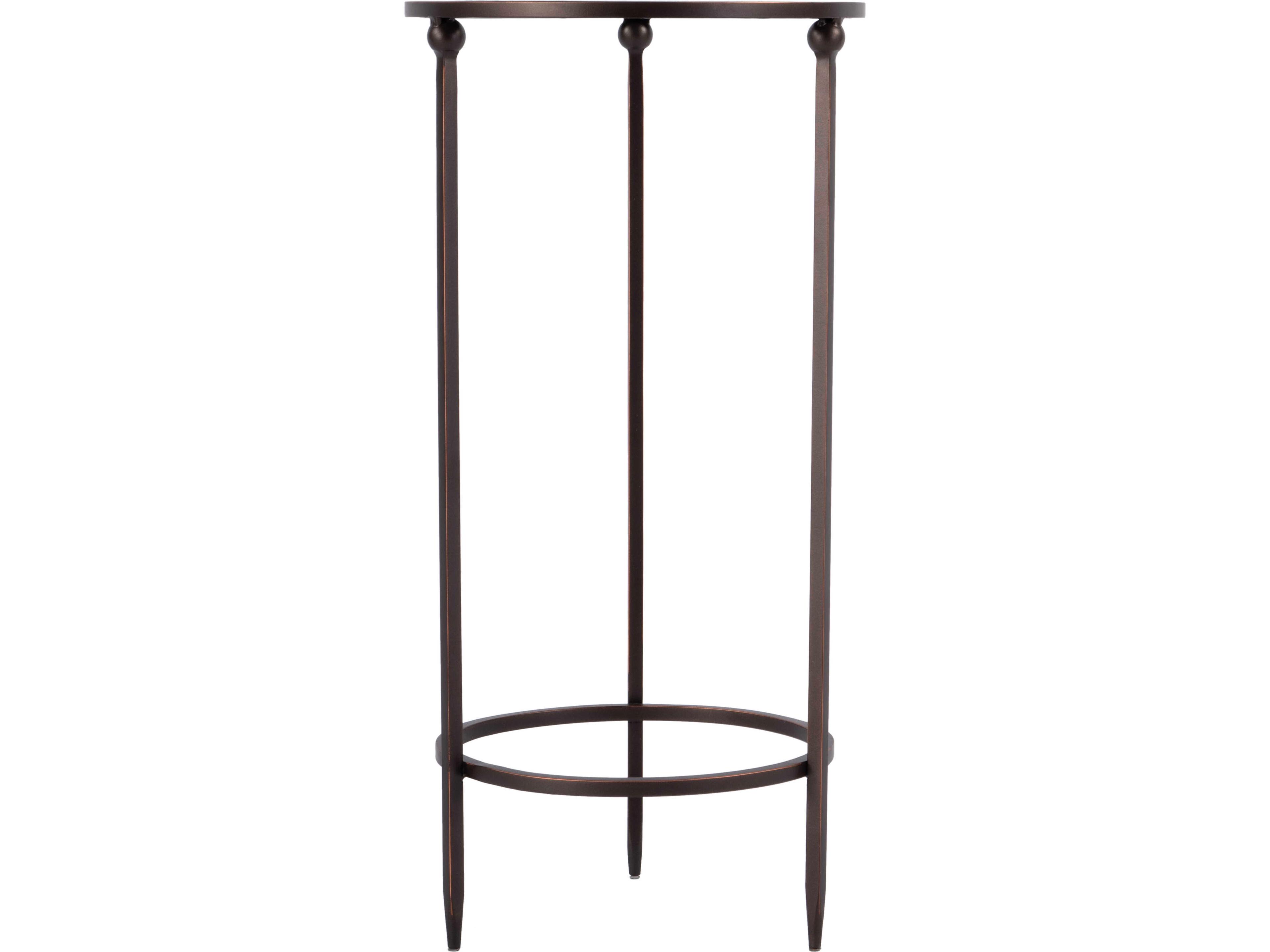 Butler Lola Round Glass Black End Table