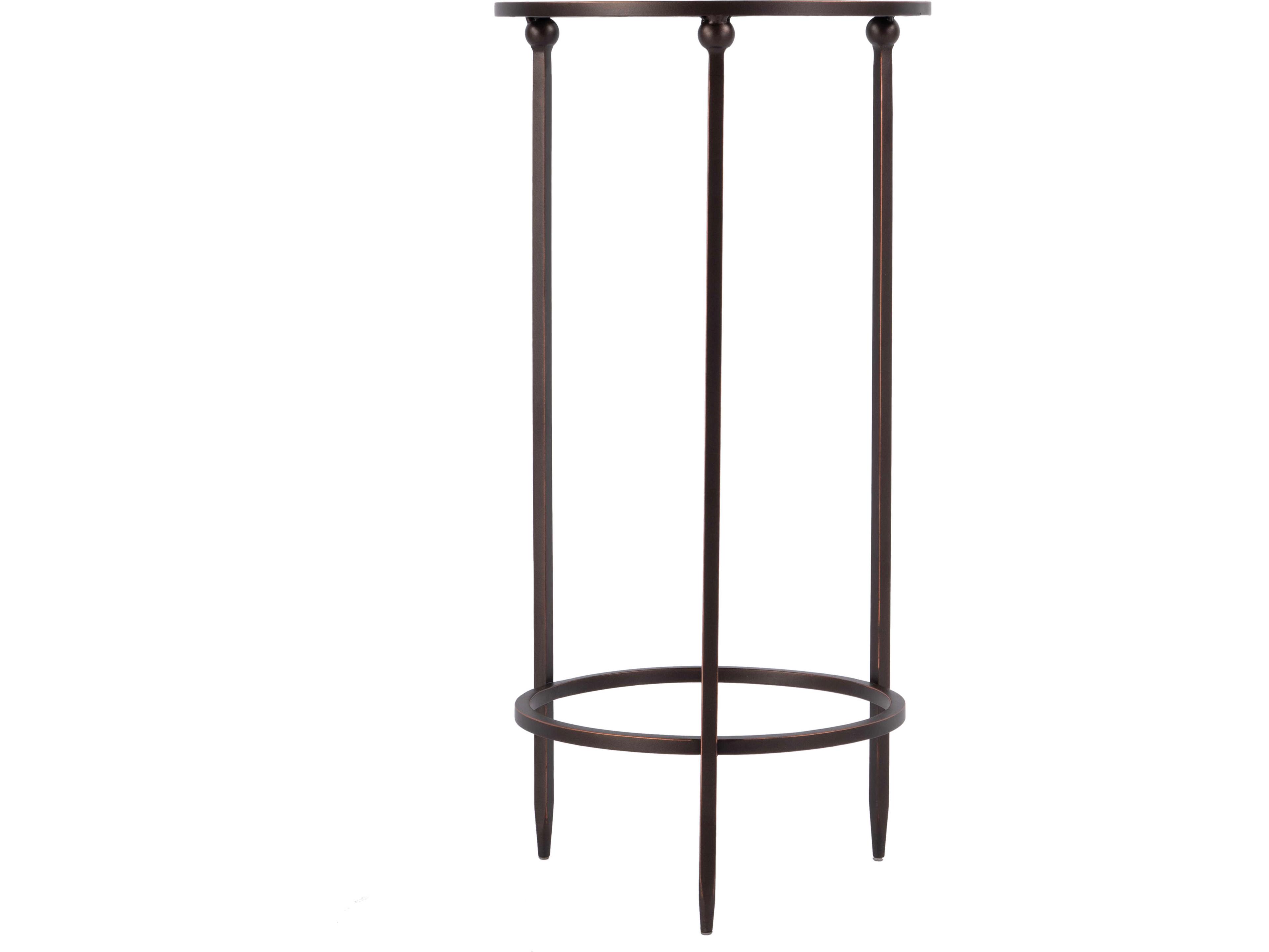 Butler Lola Round Glass Black End Table