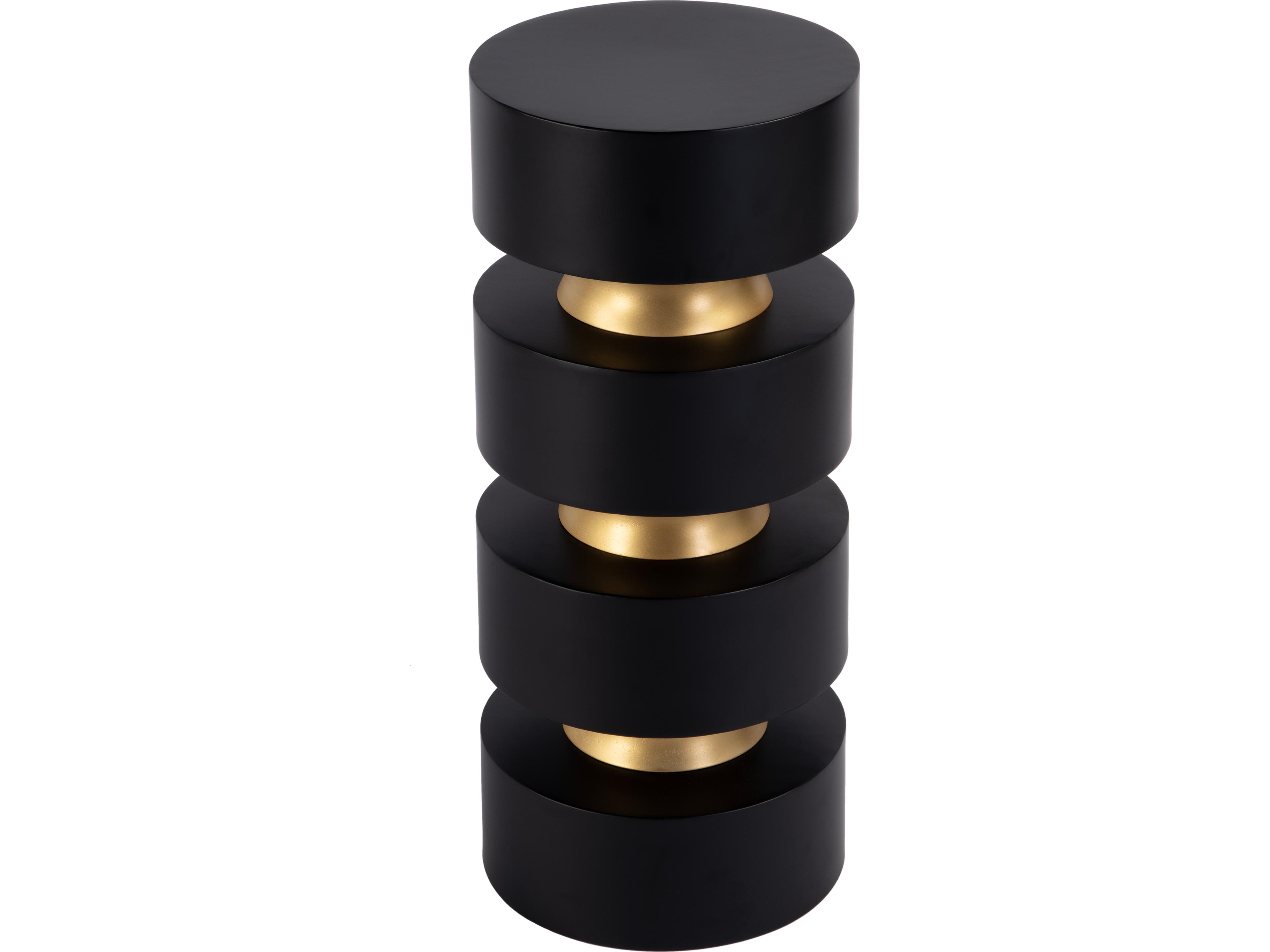 Zola Round Metal Black End Table