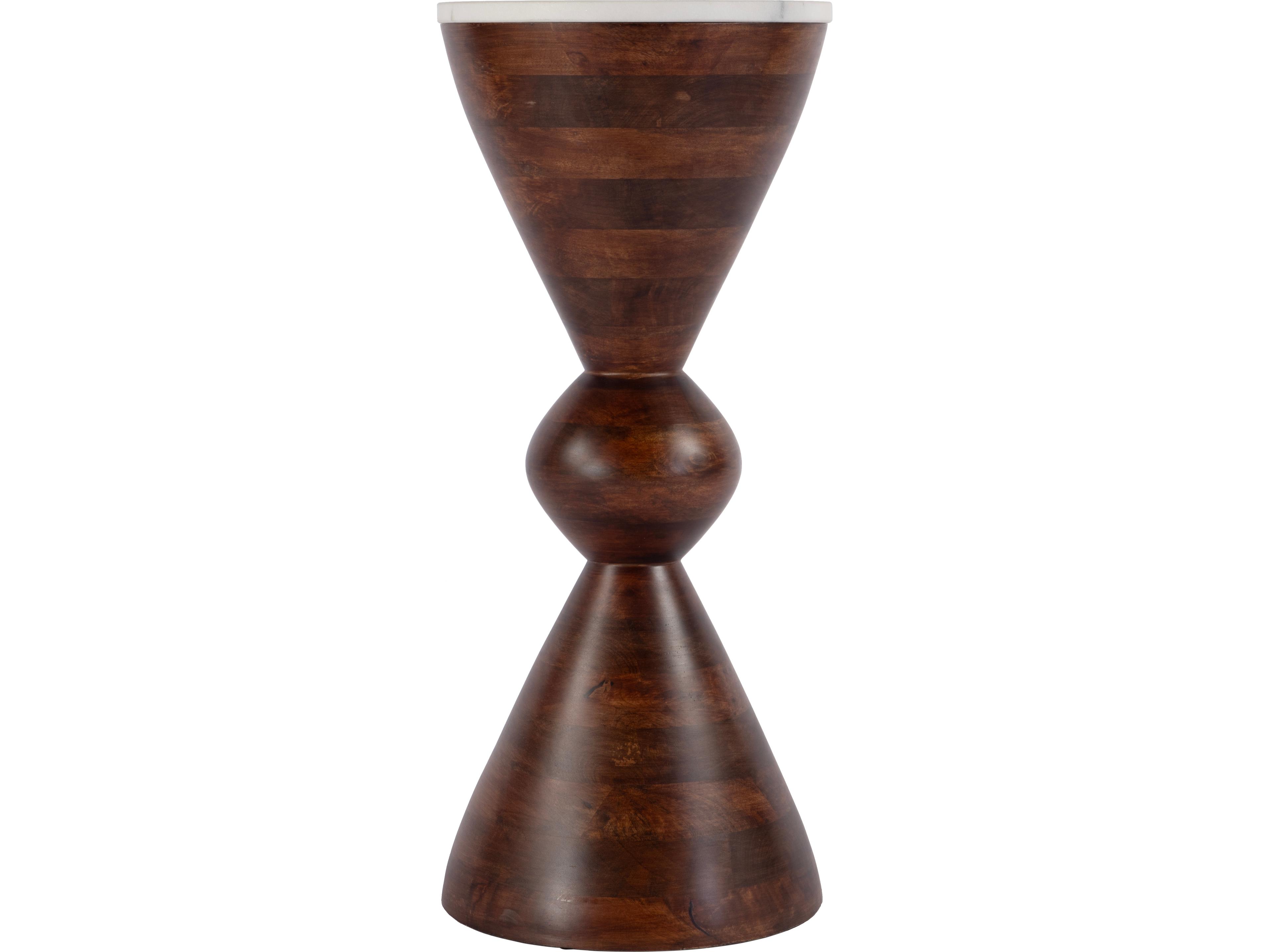 Butler Amra Round Marble Brown End Table