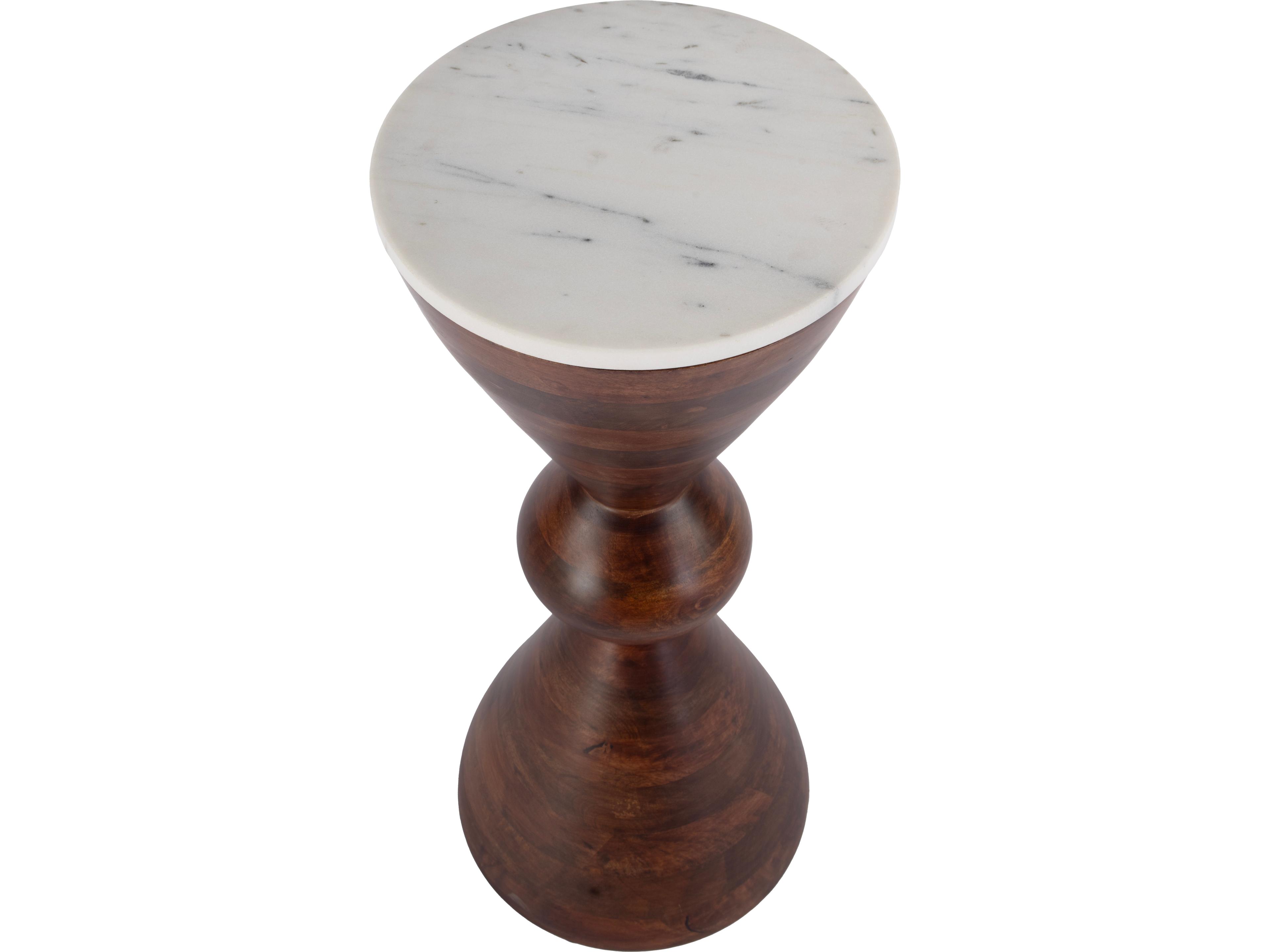 Butler Amra Round Marble Brown End Table