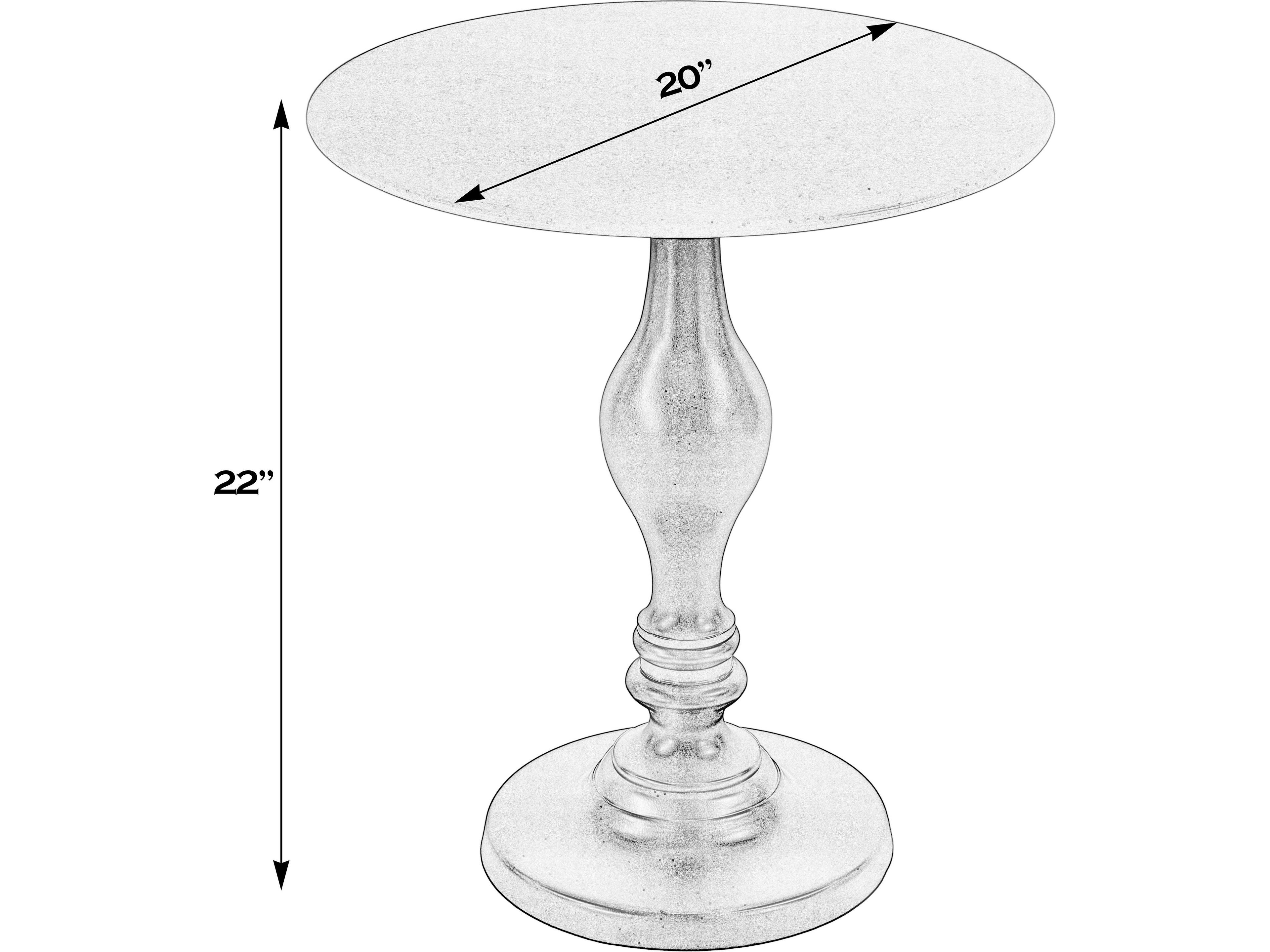 Butler Milan Round Marble Black White End Table