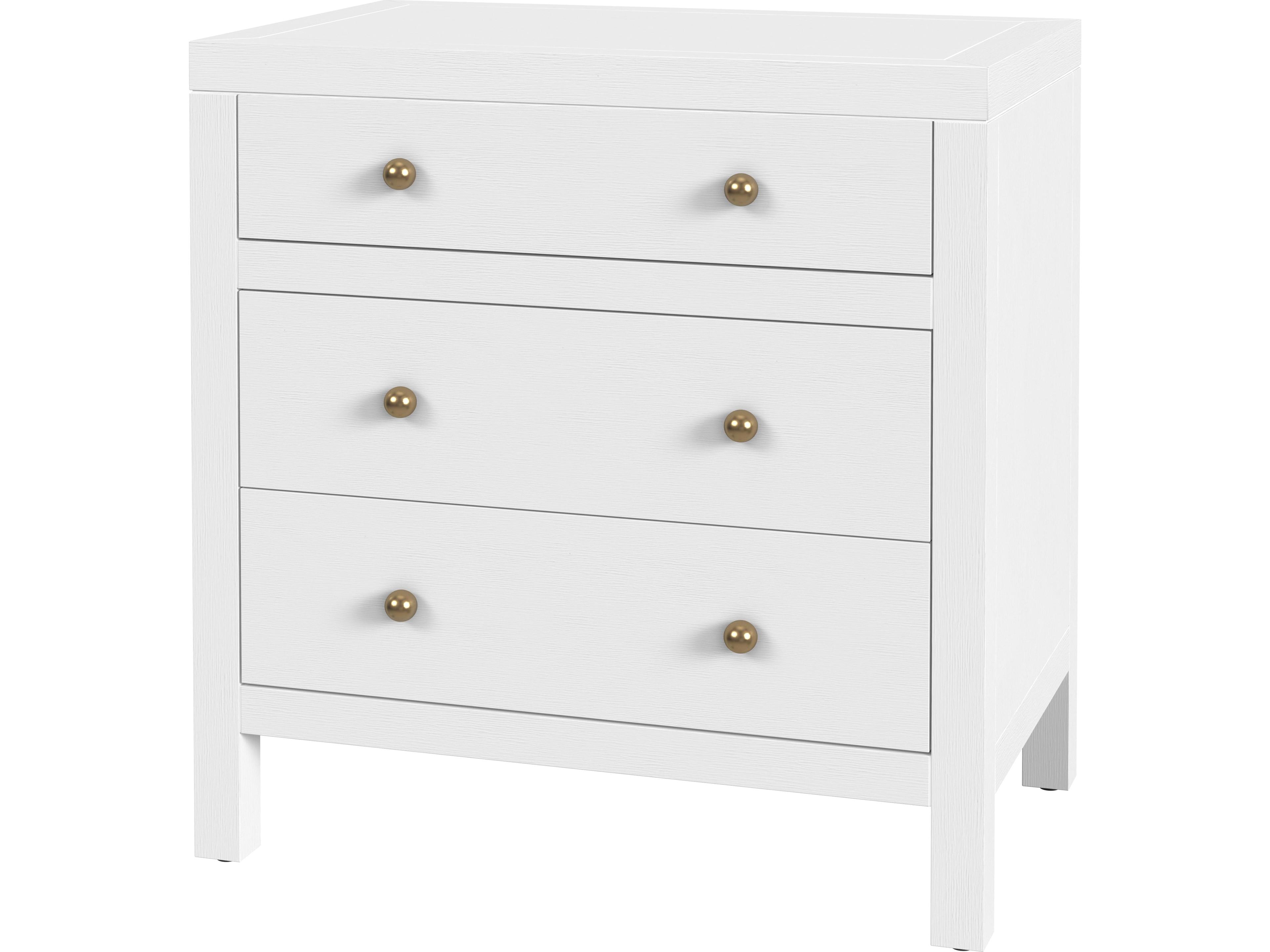 Nora 3-Drawers Acacia Wood Nightstand