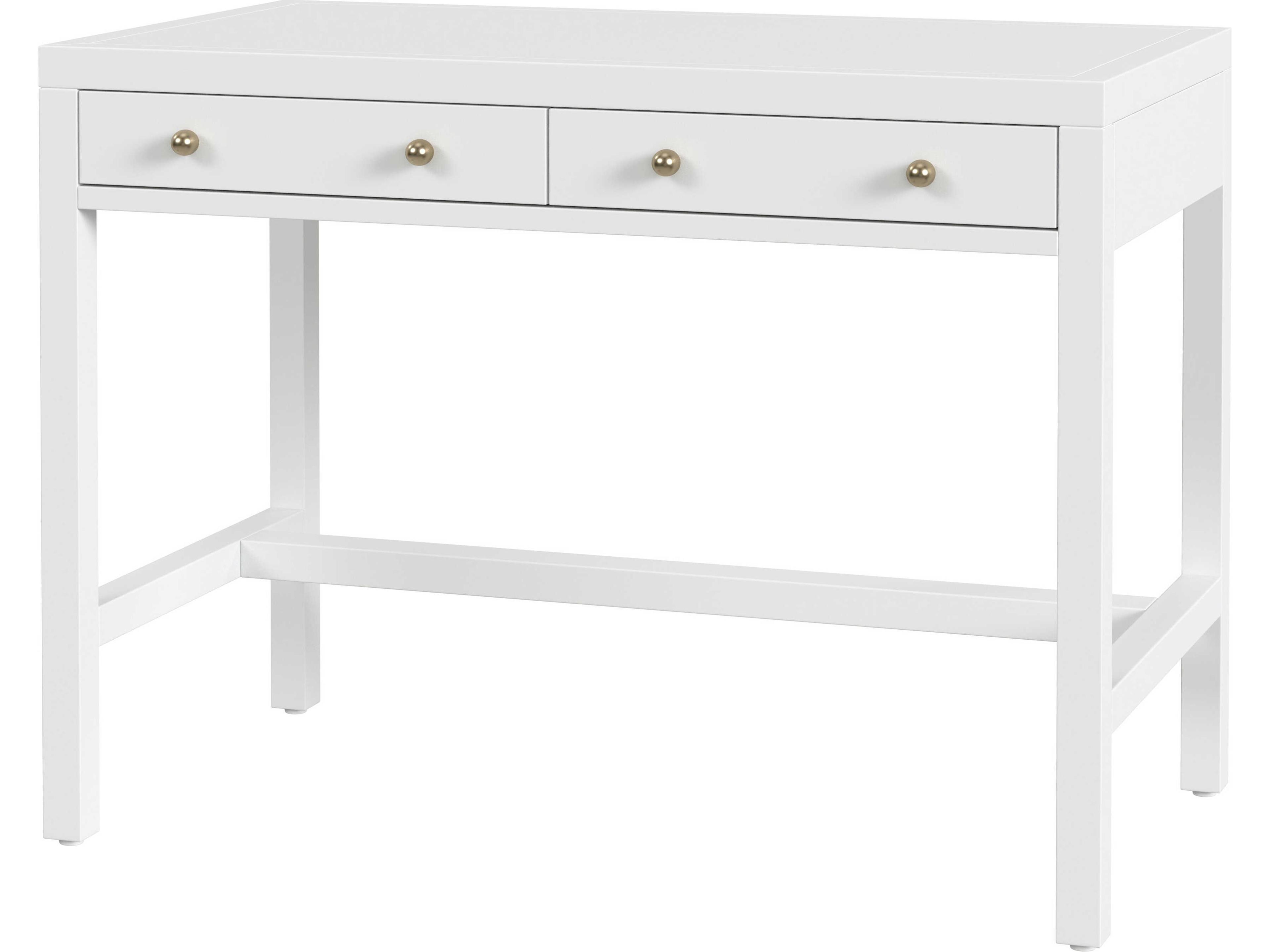 Nora Smooth White Acacia Wood Writing Desk