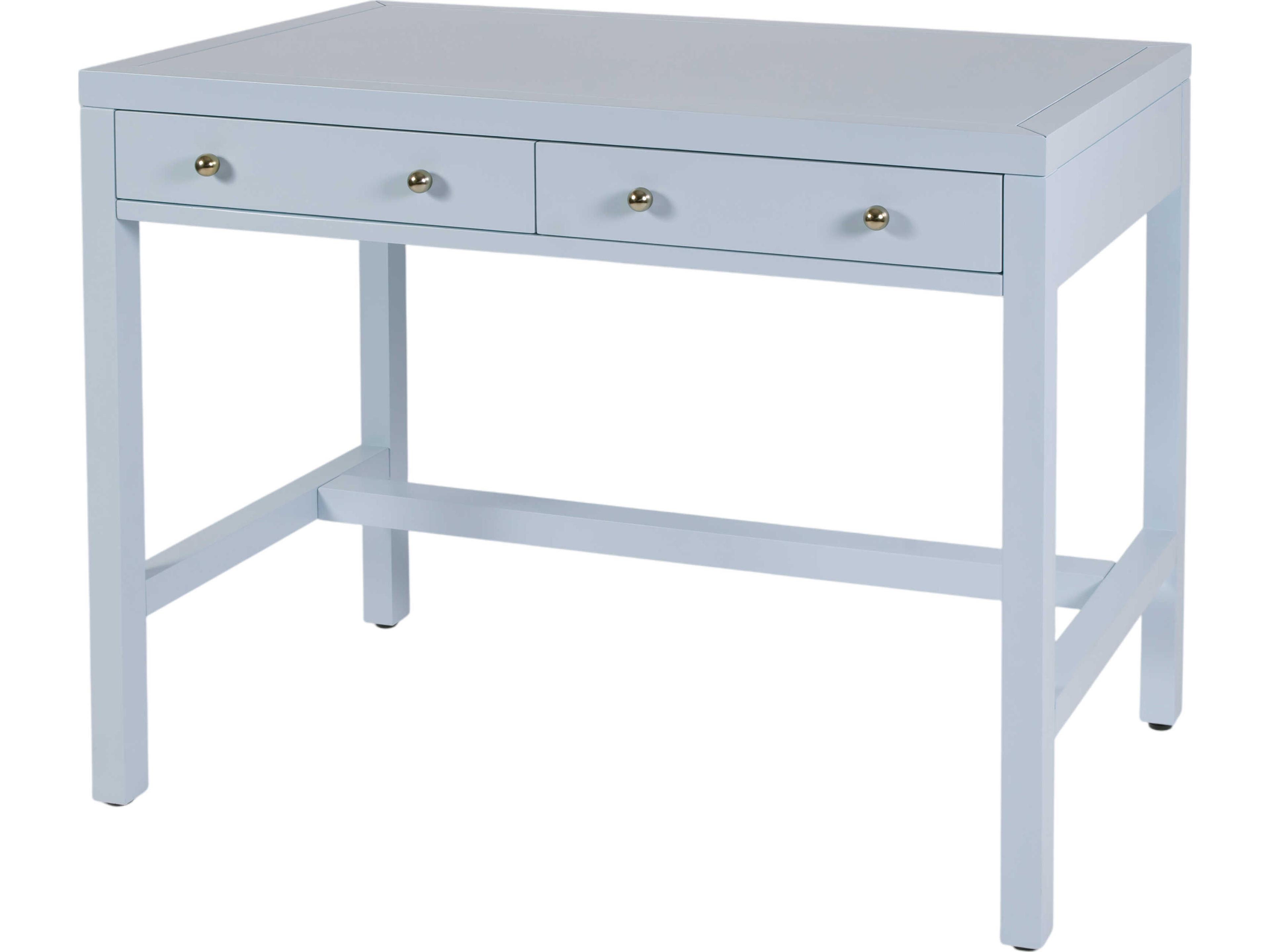 Nora Light Blue Acacia Wood Writing Desk