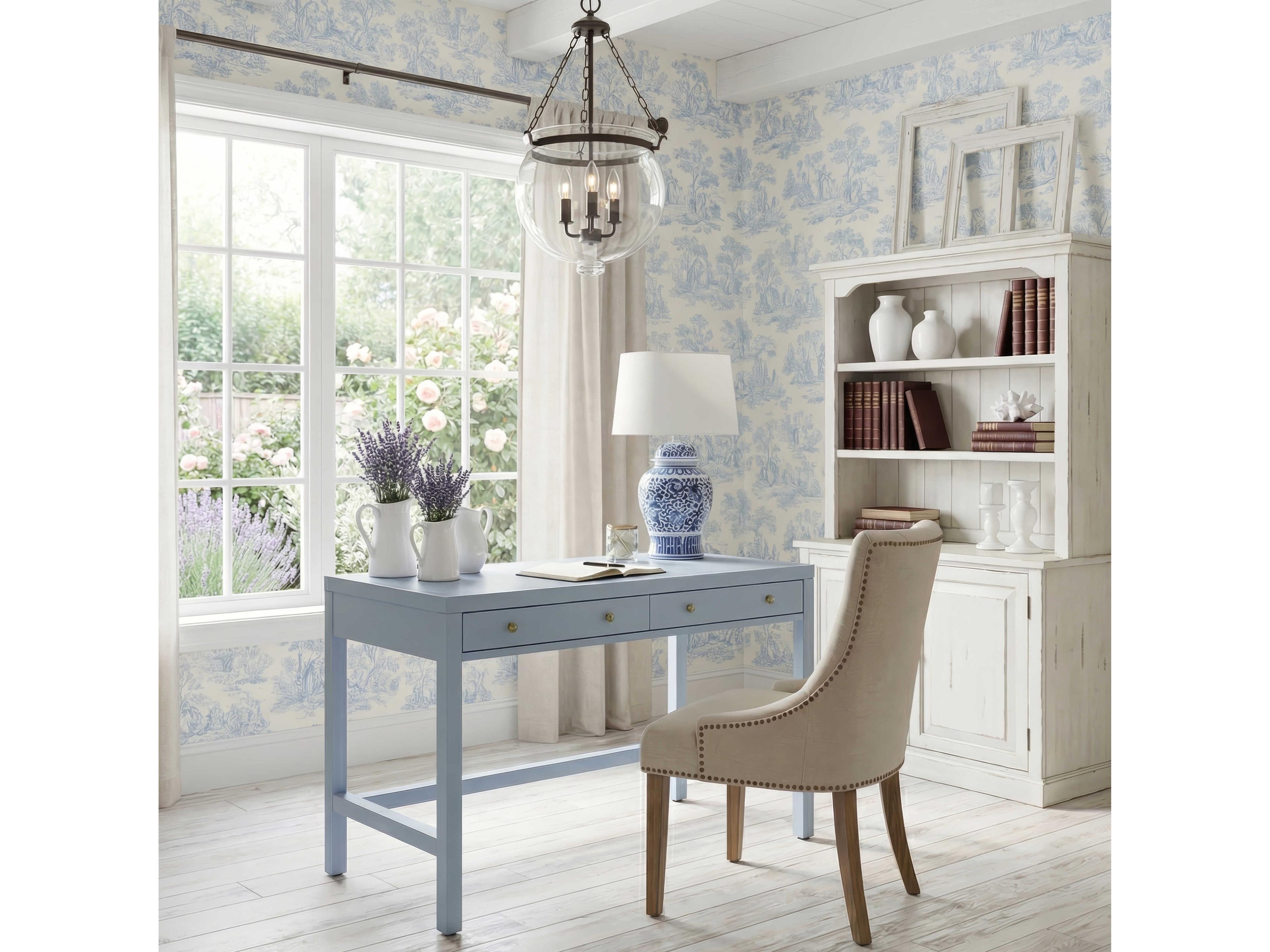 Butler Nora Light Blue Acacia Wood Writing Desk
