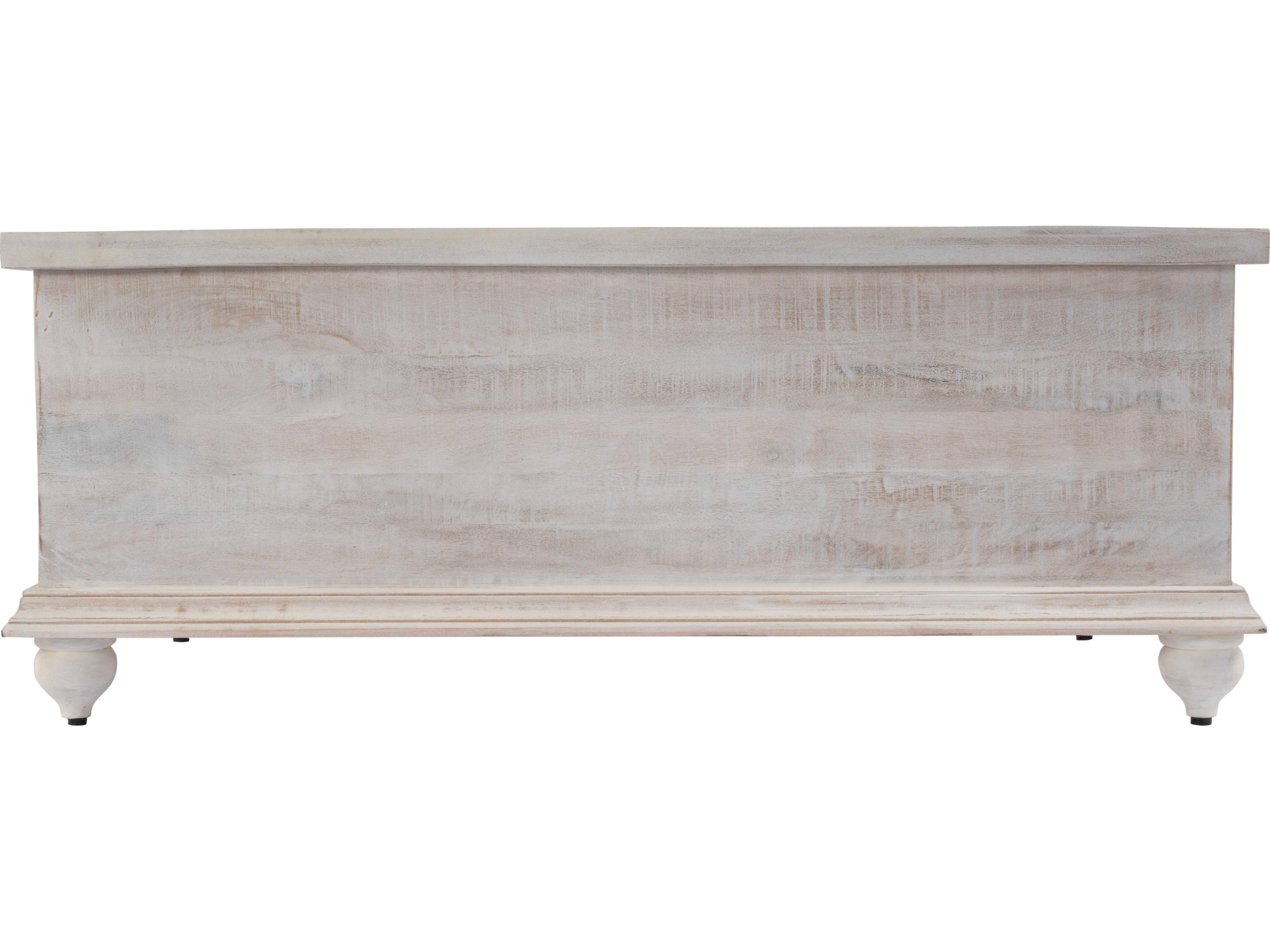 Butler Chipping Rectangular Wood White Coffee Table