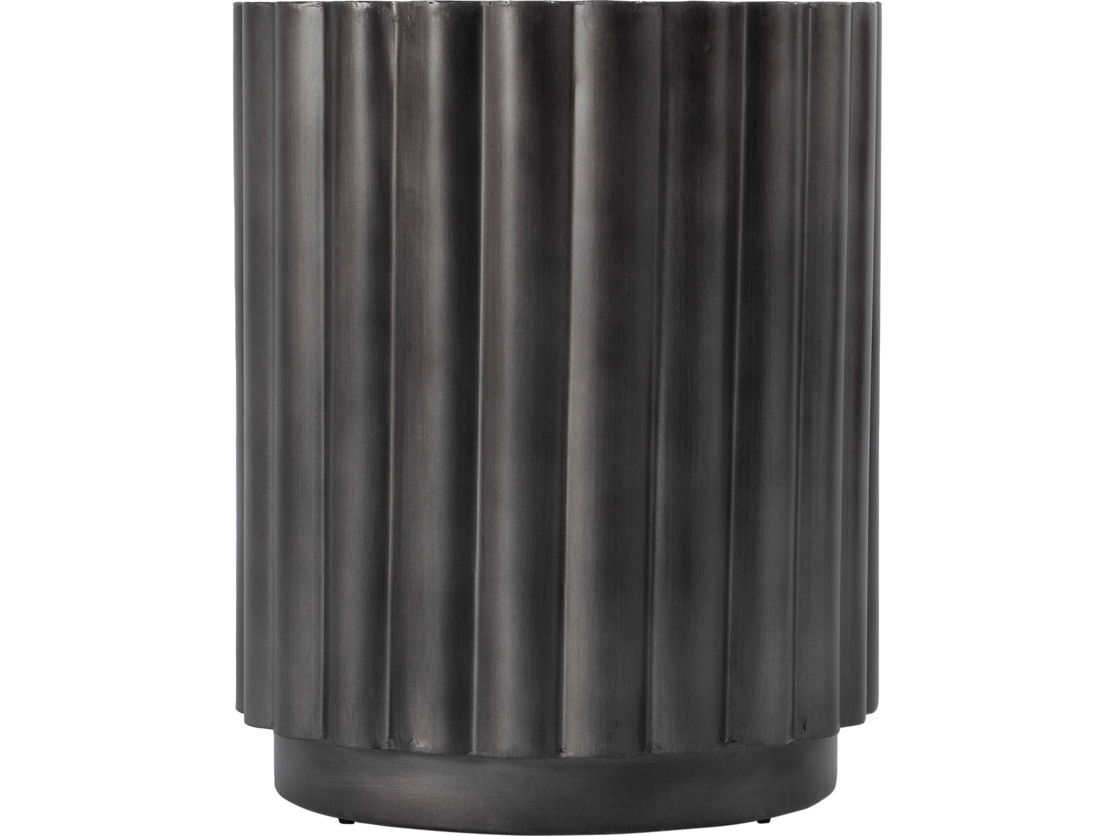 Butler Ava Round Metal Gray End Table