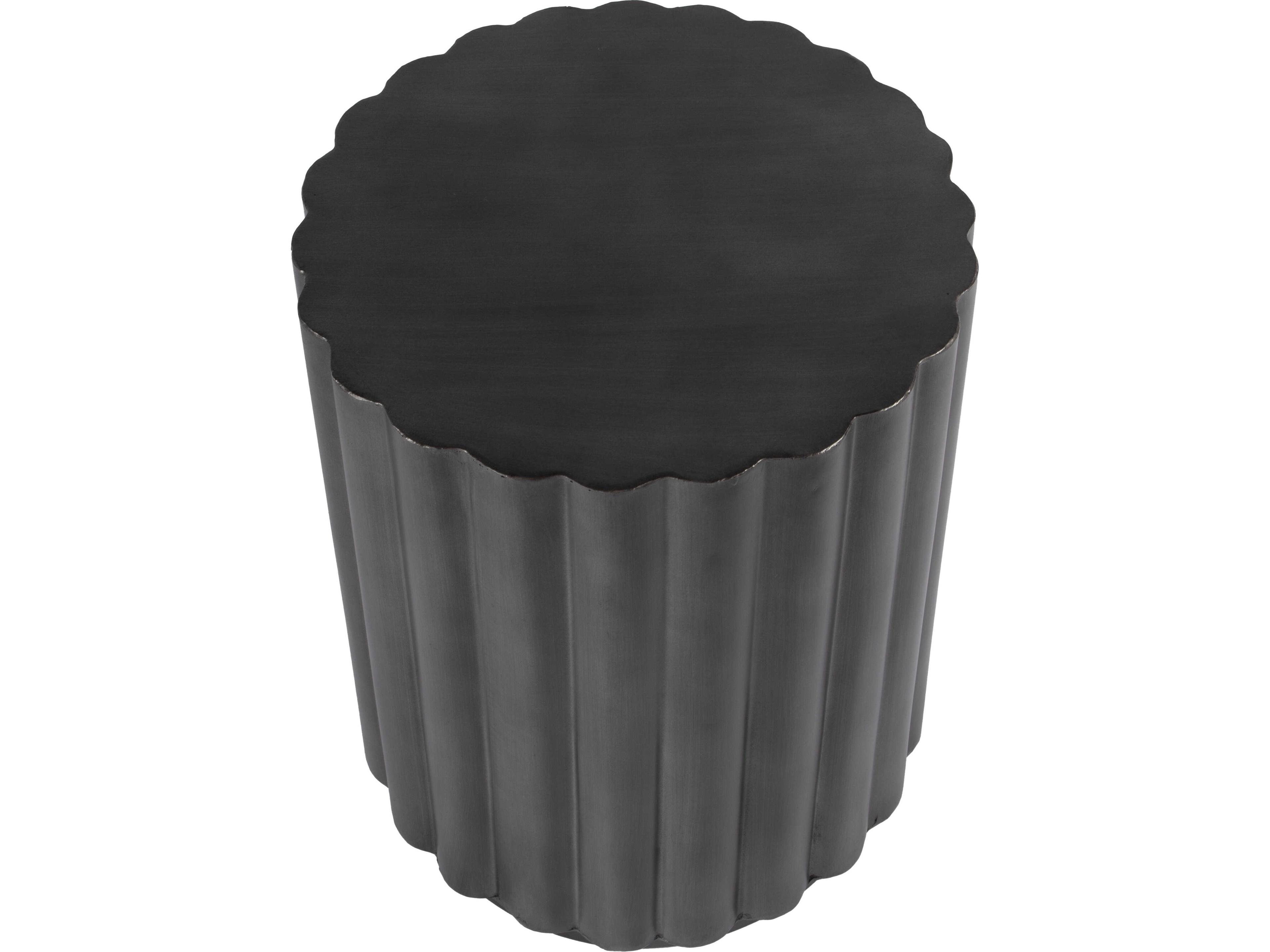 Butler Ava Round Metal Gray End Table