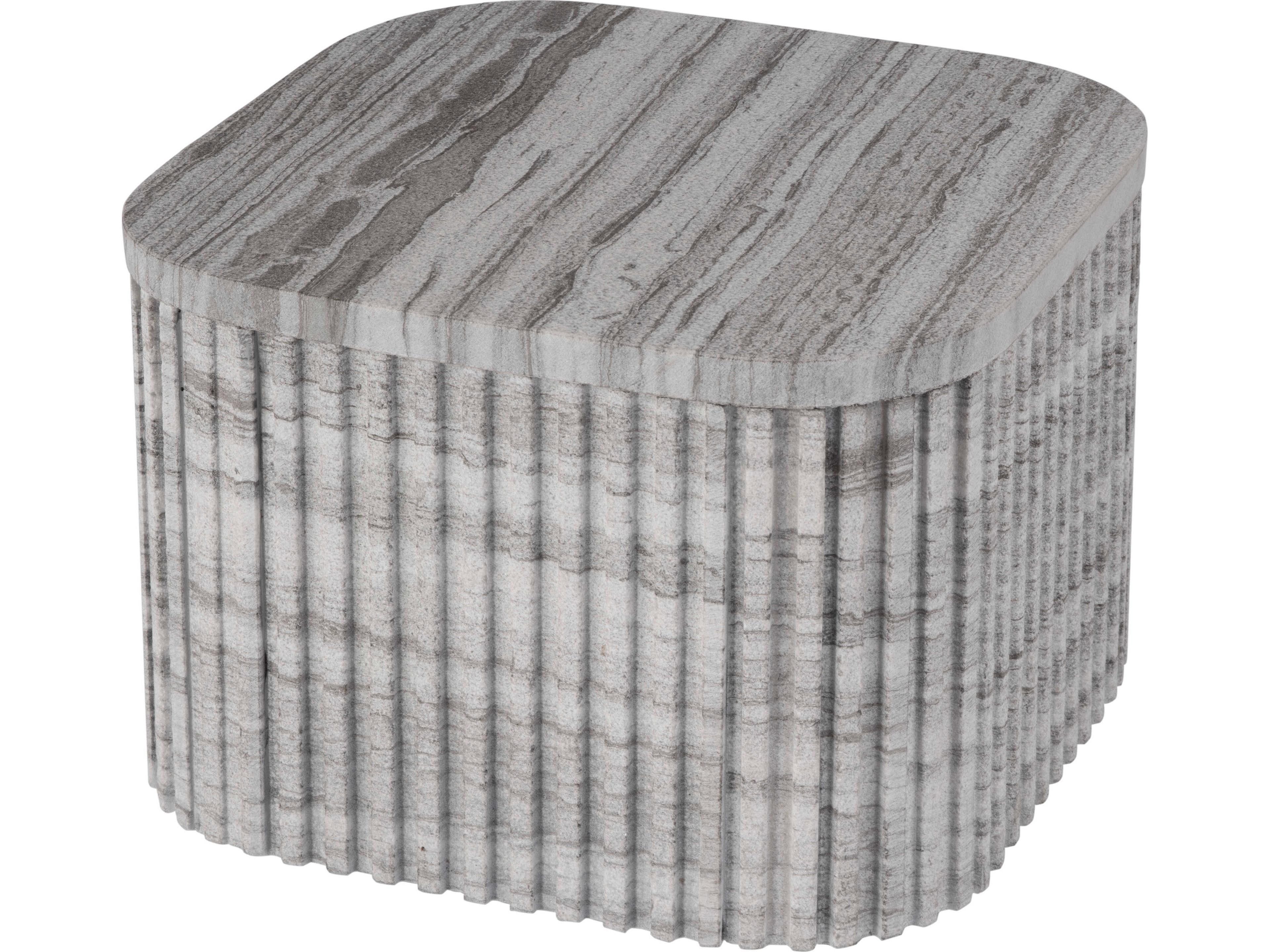 Sylvester Square Marble Gray White Coffee Table