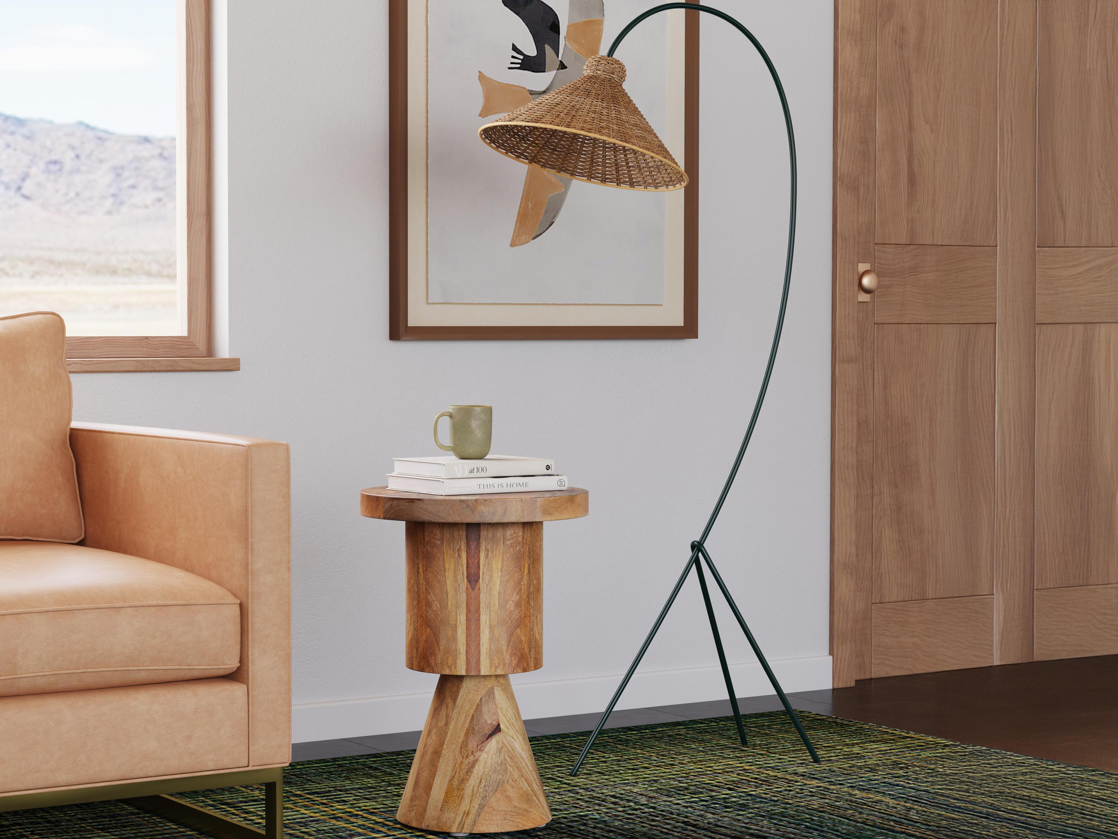 Butler Botswana Round Wood Brown End Table