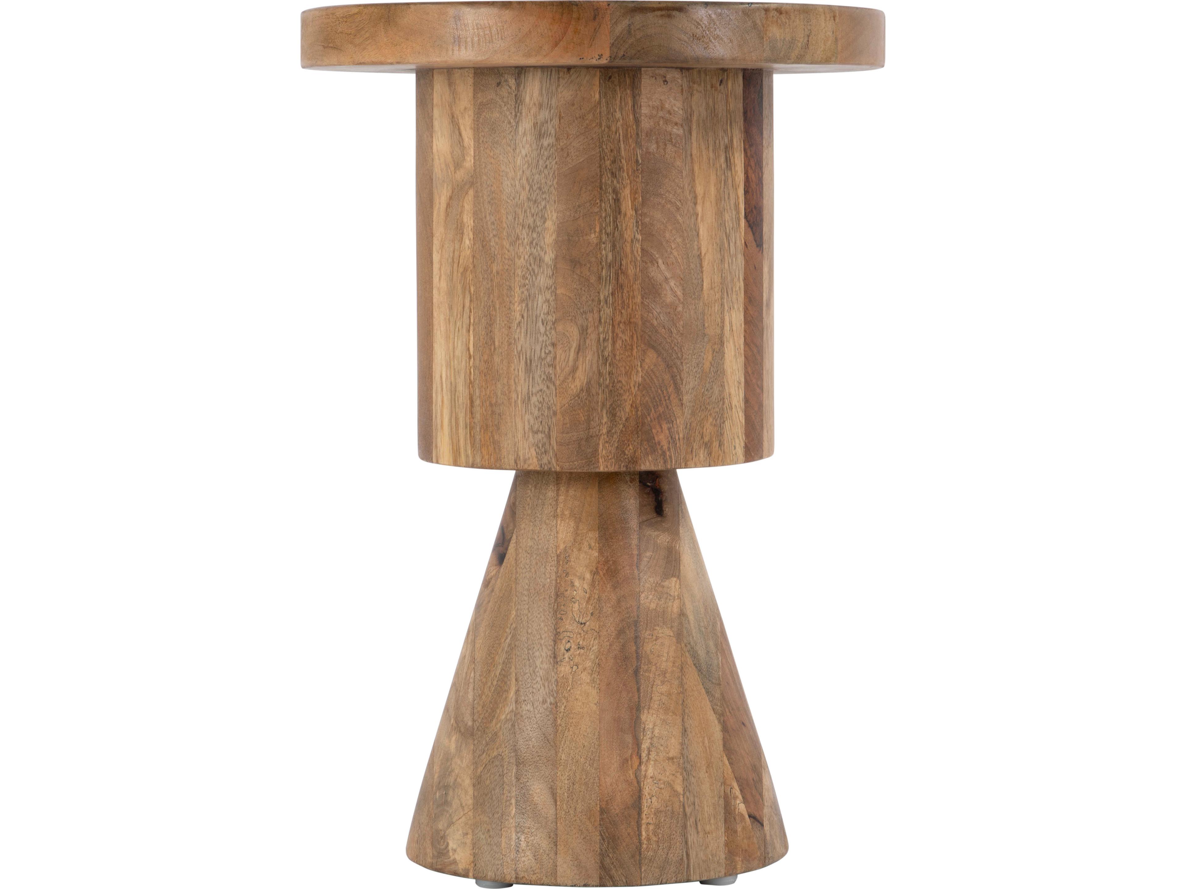 Butler Botswana Round Wood Brown End Table