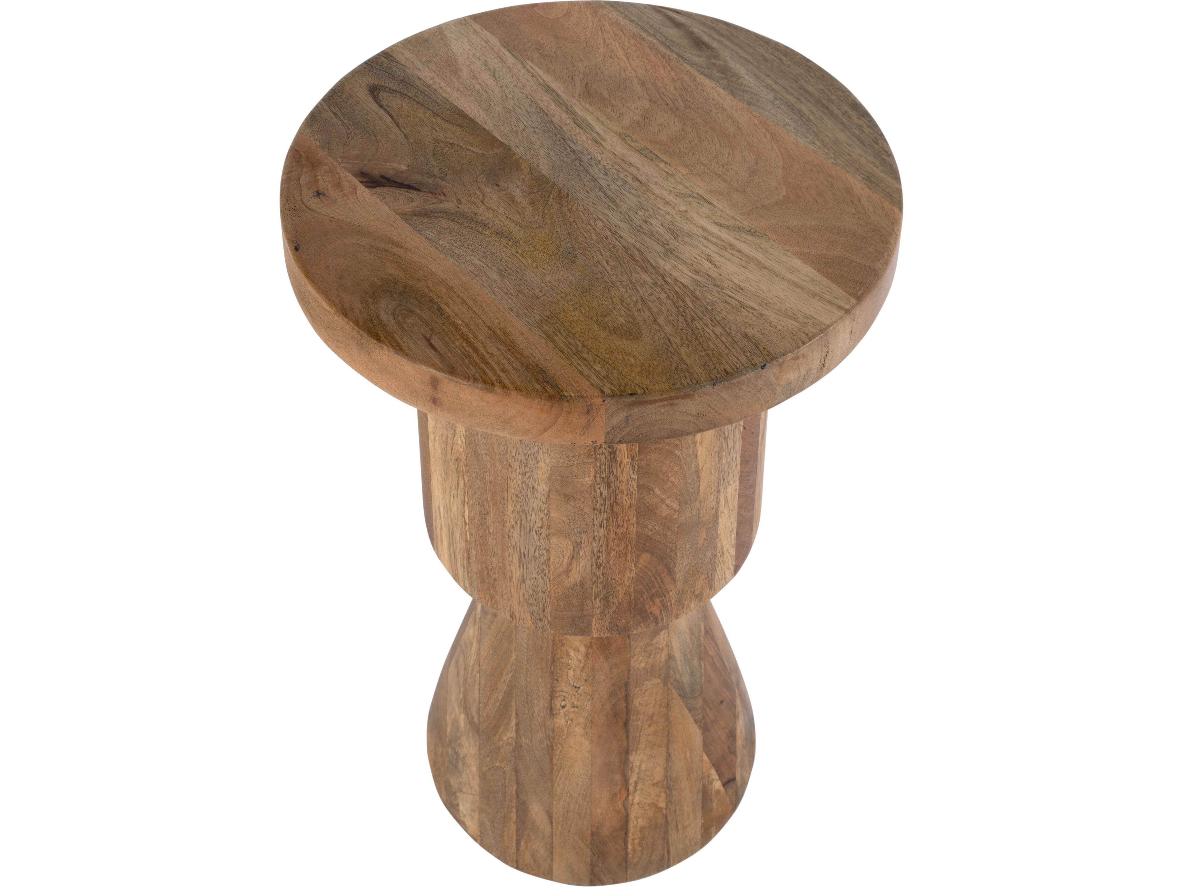 Butler Botswana Round Wood Brown End Table