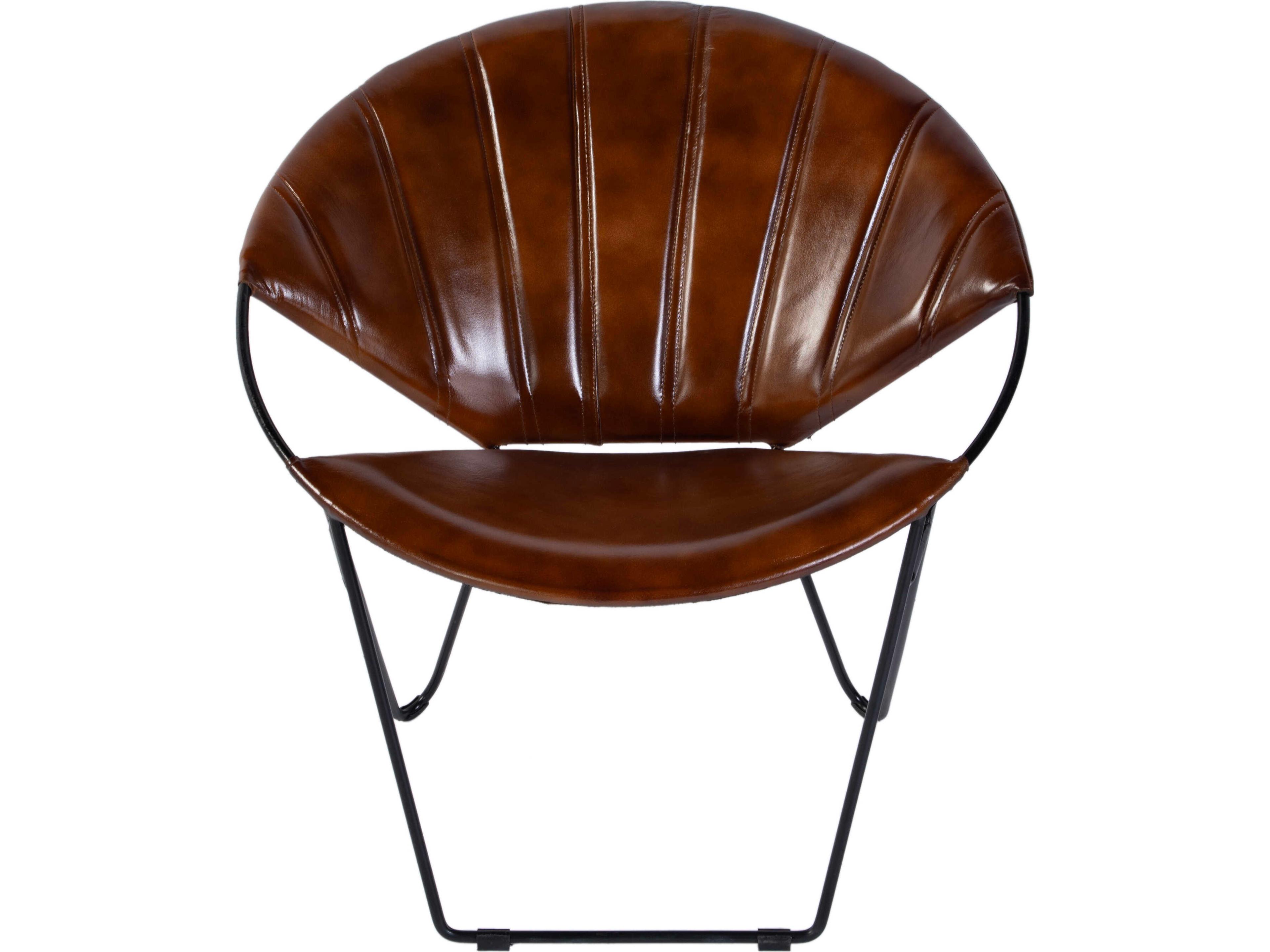 Butler Harlan Brown Leather Accent Chair