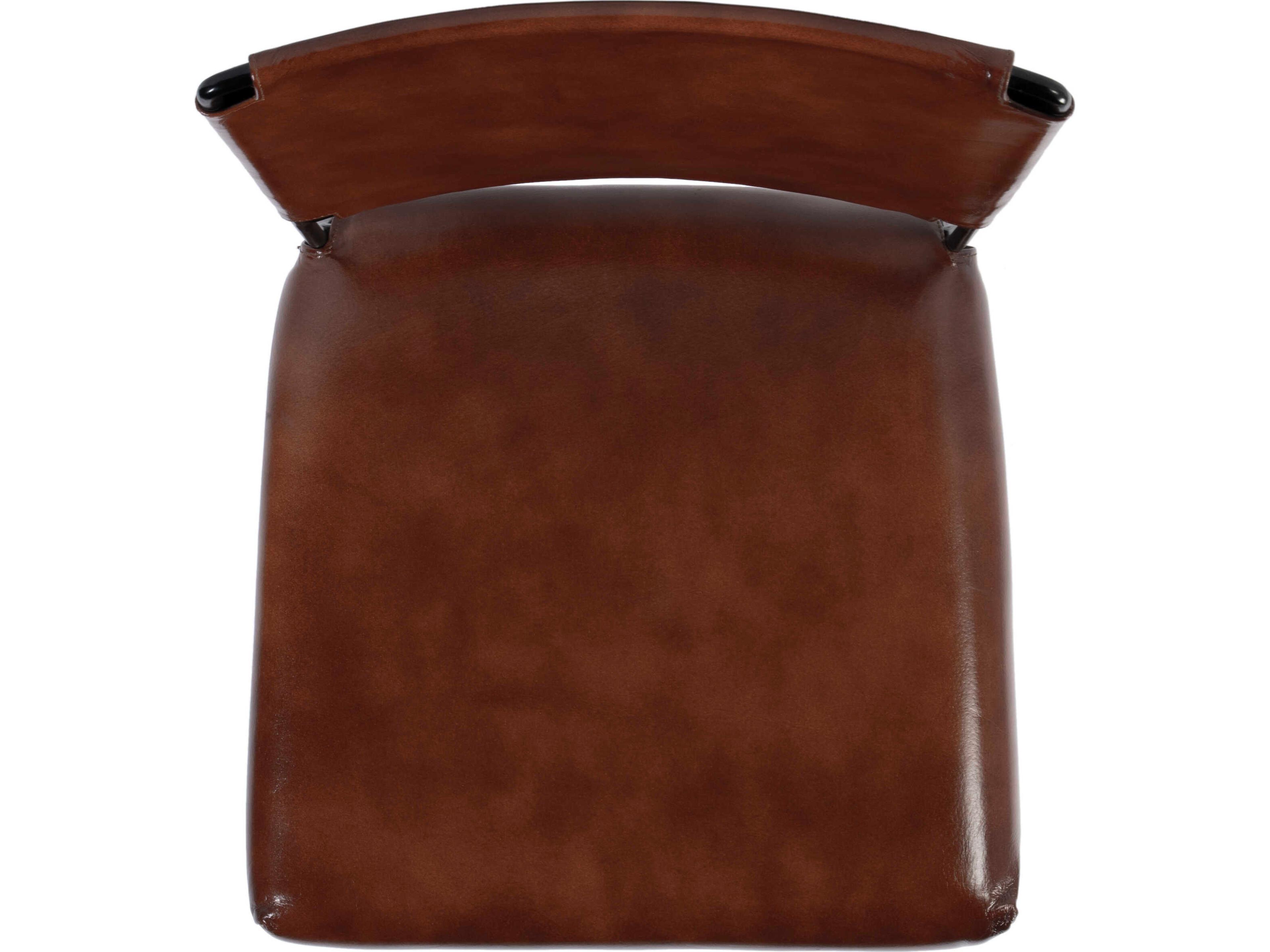 Butler Nevin Brown Leather Armless Dining Chair