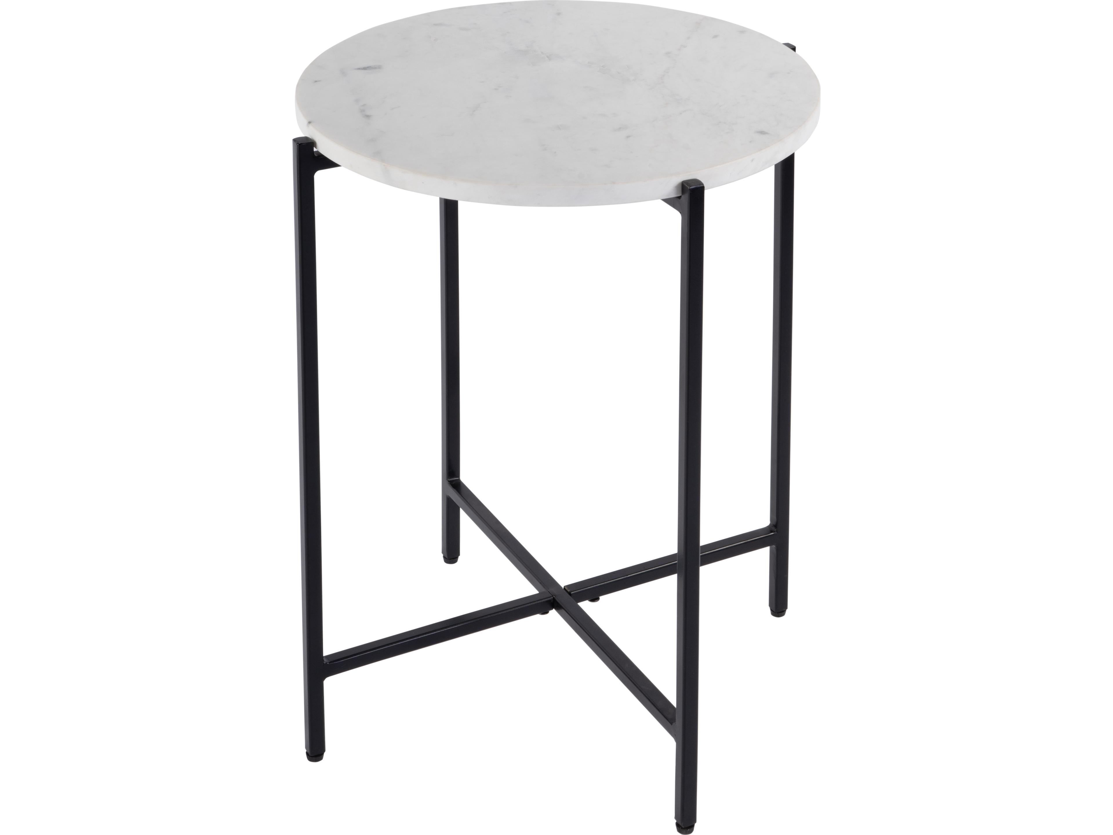 Butler Mirabell Round Marble Mother Of Pearl End Table