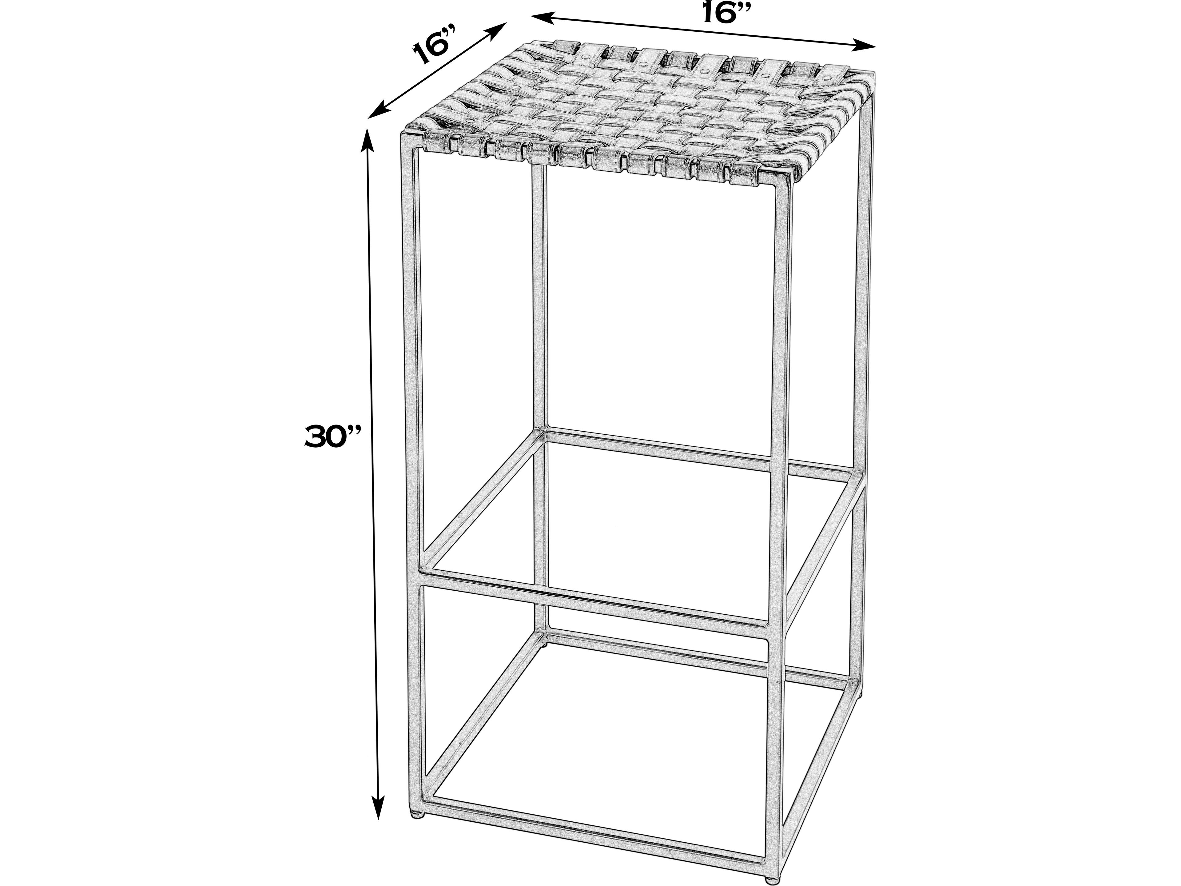 Butler Lowell Brown Leather Bar Stool