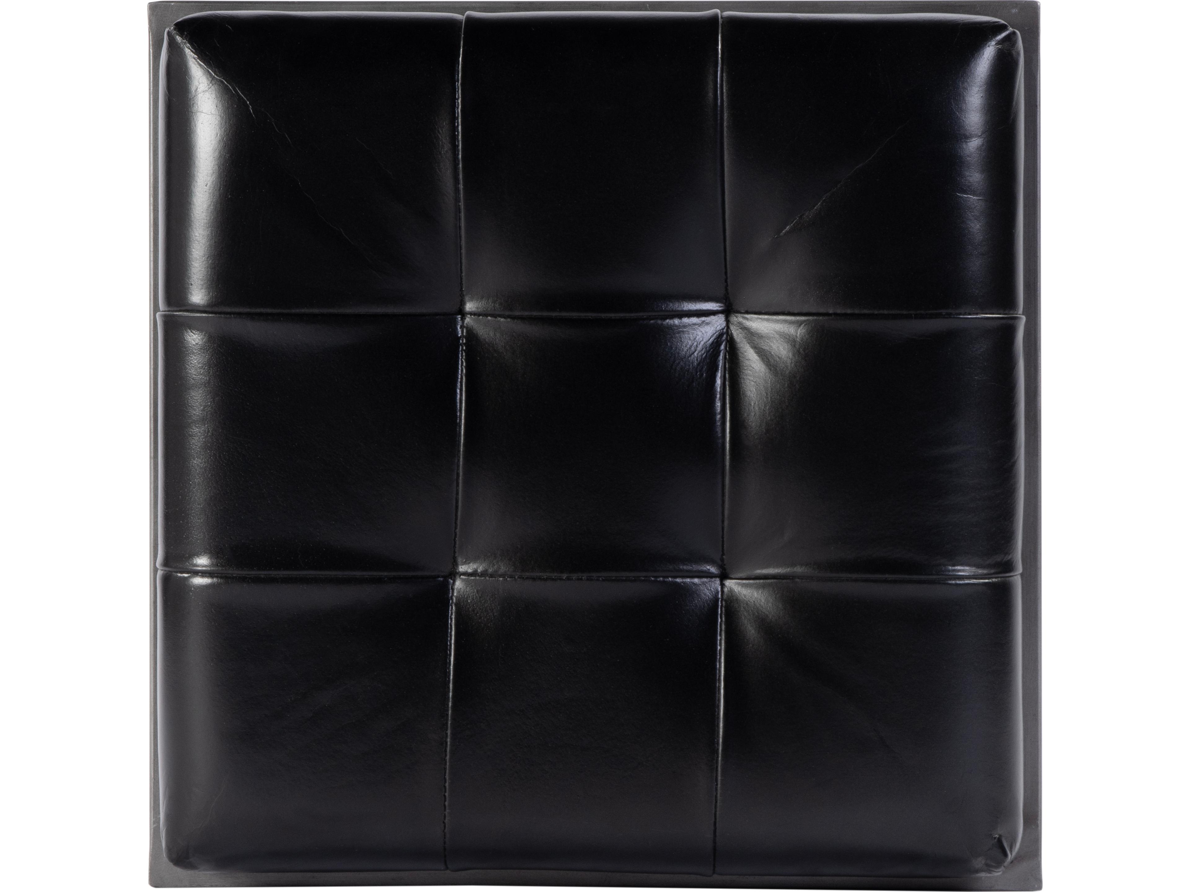 Butler Dudley Black Leather Counter Stool