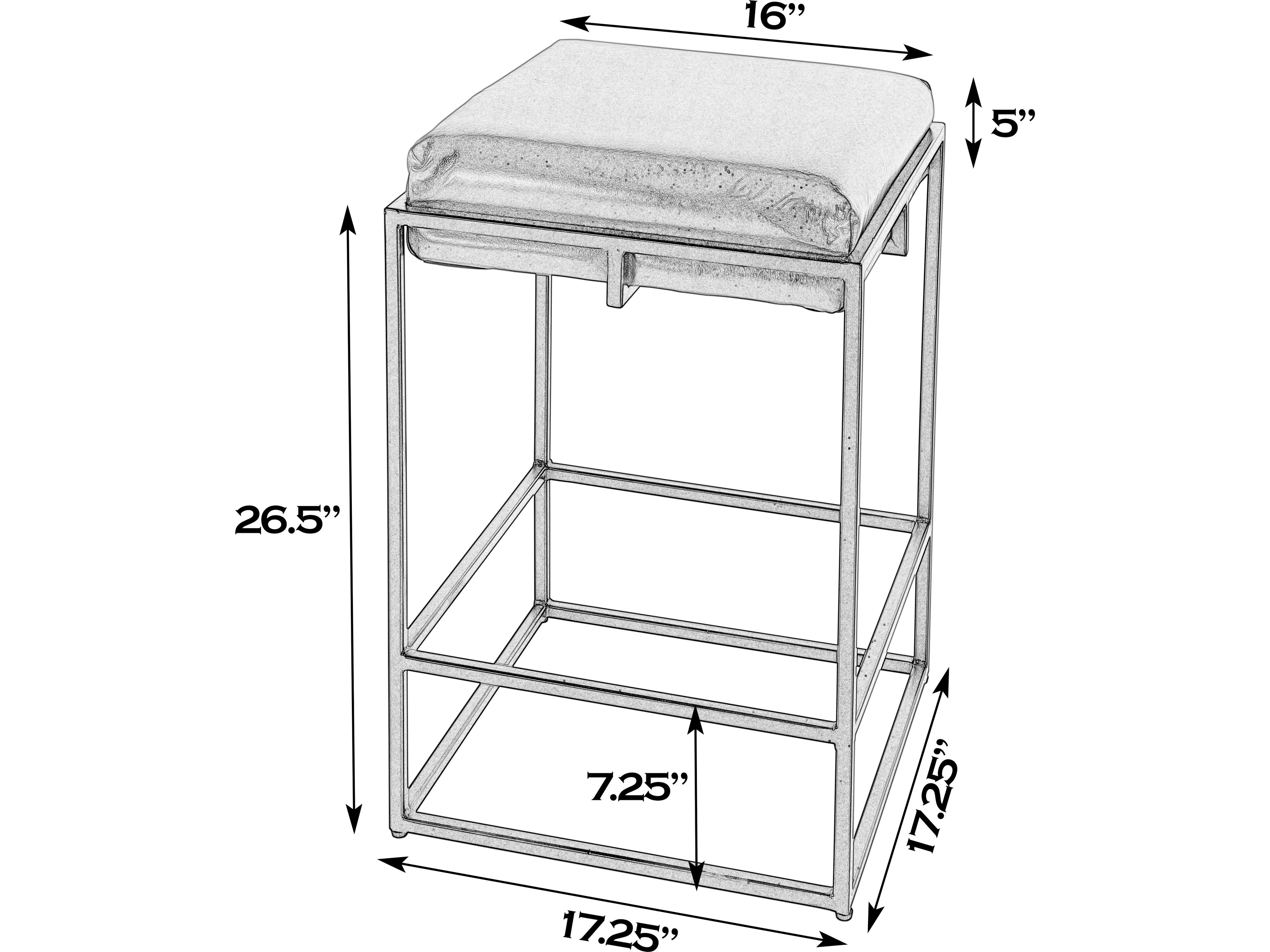 Butler Eldridge Brown Leather Counter Stool