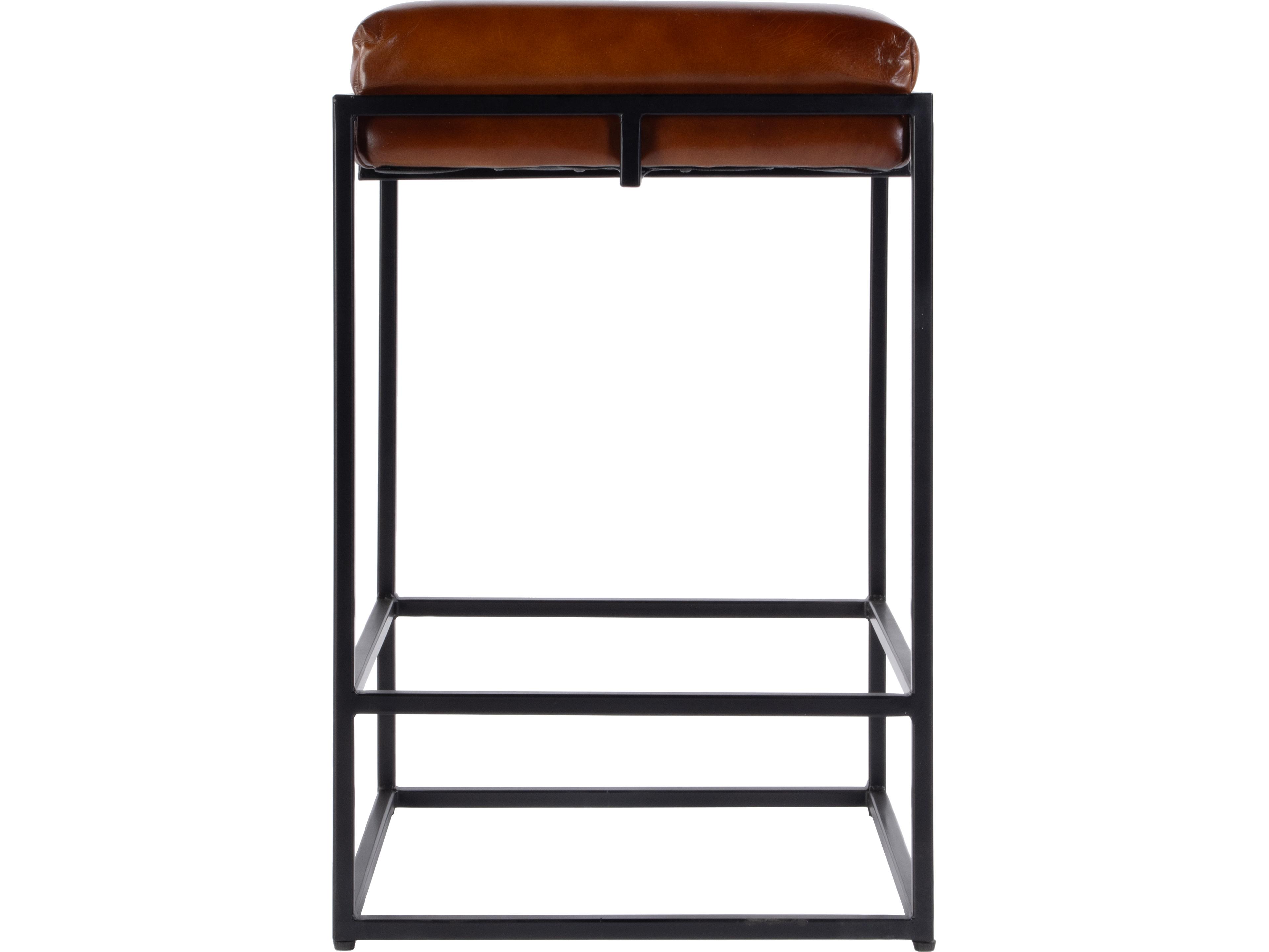 Butler Eldridge Brown Leather Counter Stool