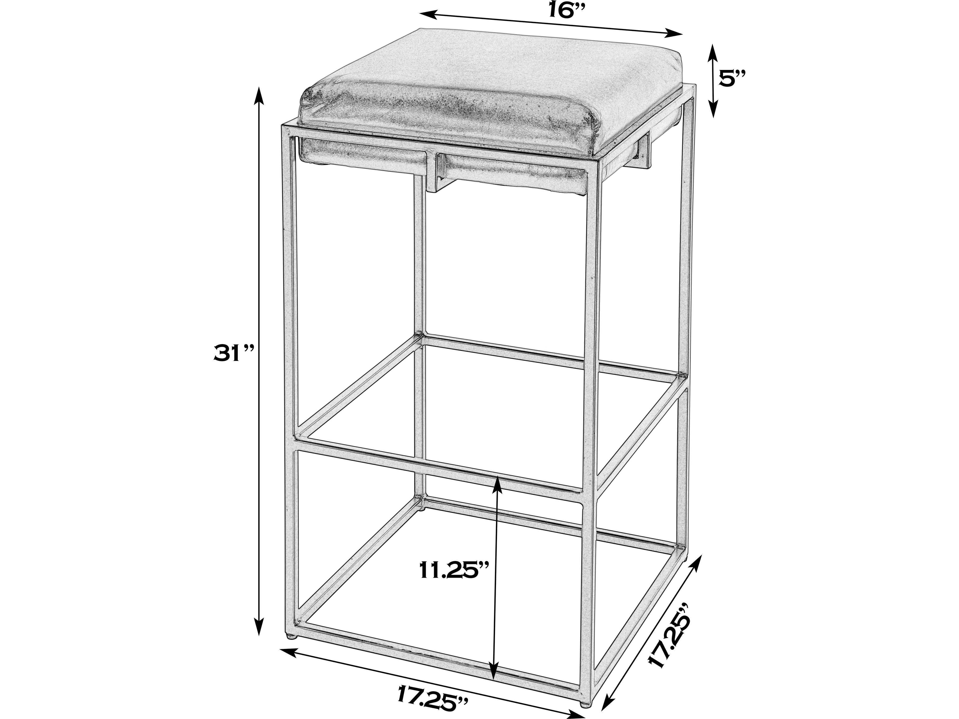Butler Eldridge Brown Leather Bar Stool