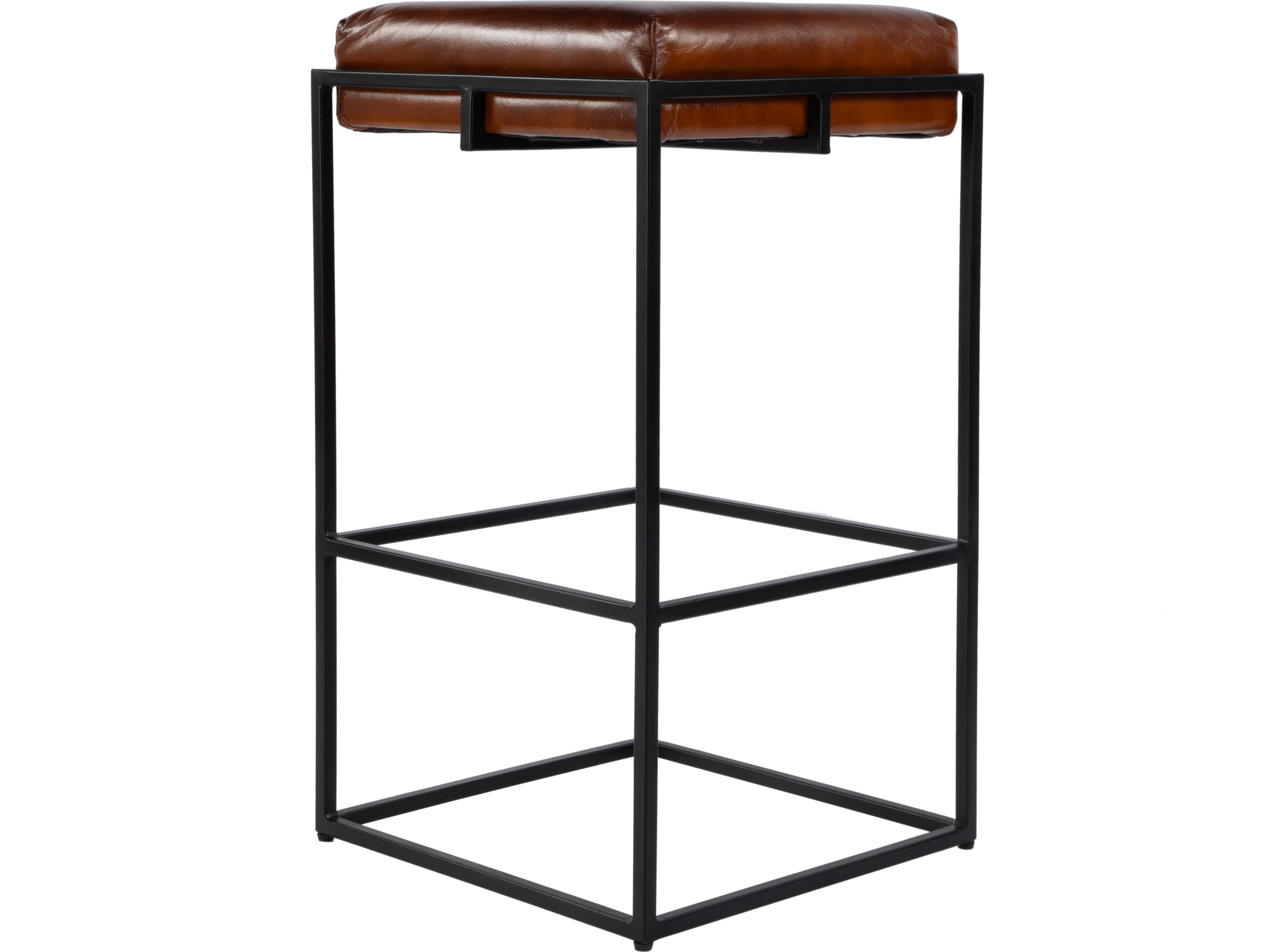 Butler Eldridge Brown Leather Bar Stool
