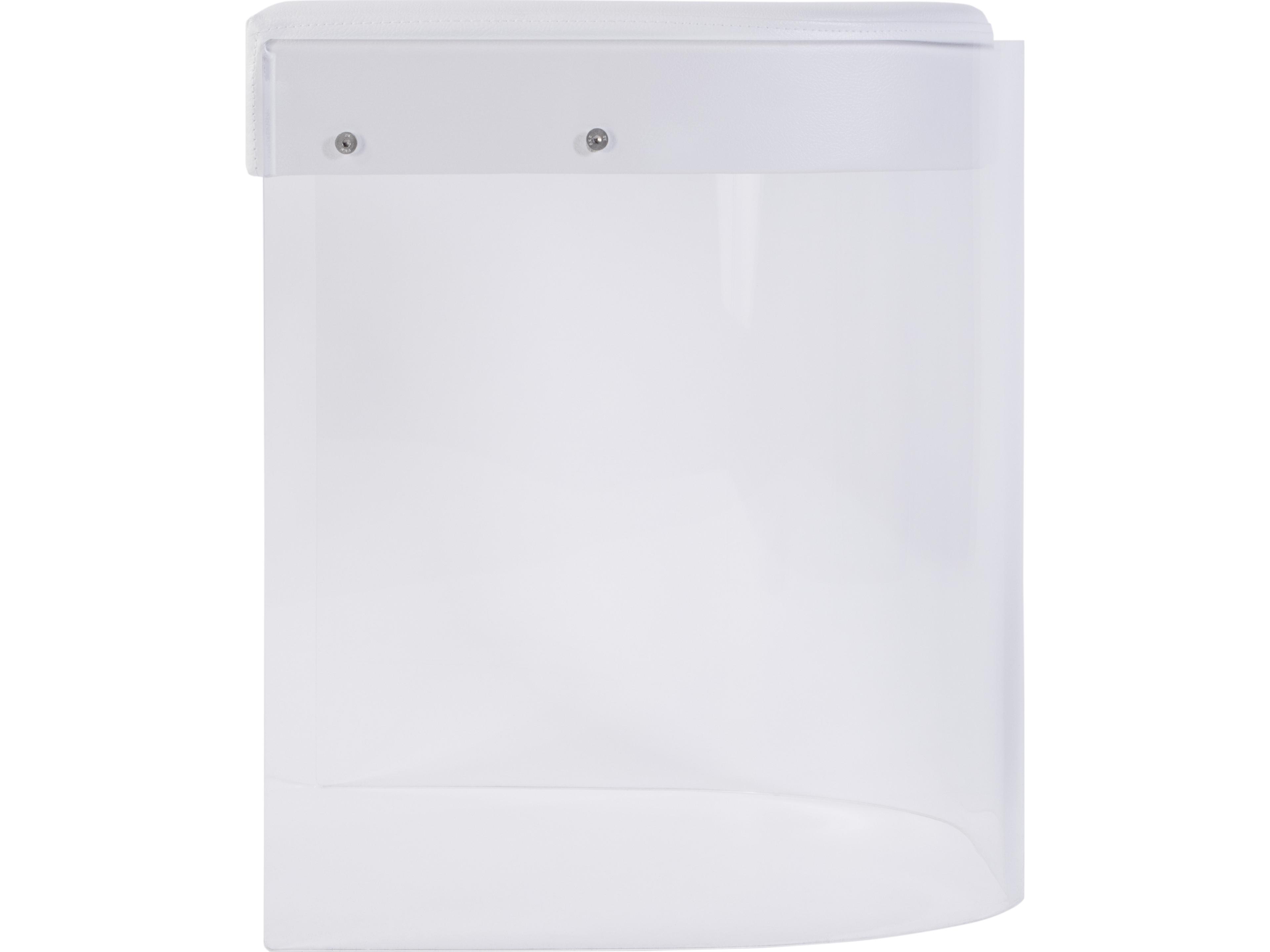 Butler Solara Clear Acrylic Faux Leather Accent Stool