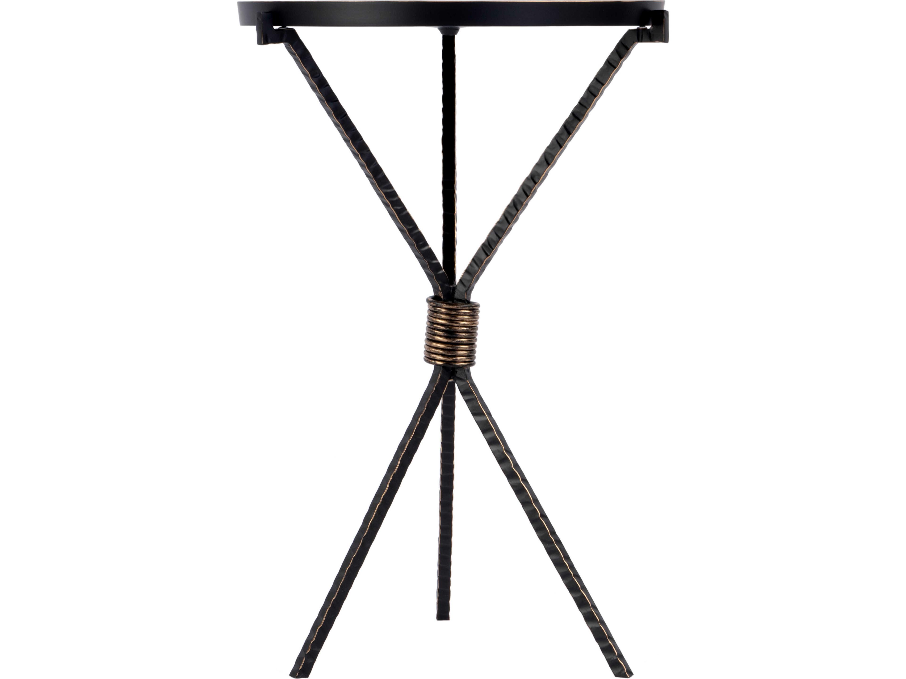 Butler Lucca Round Metal Black End Table