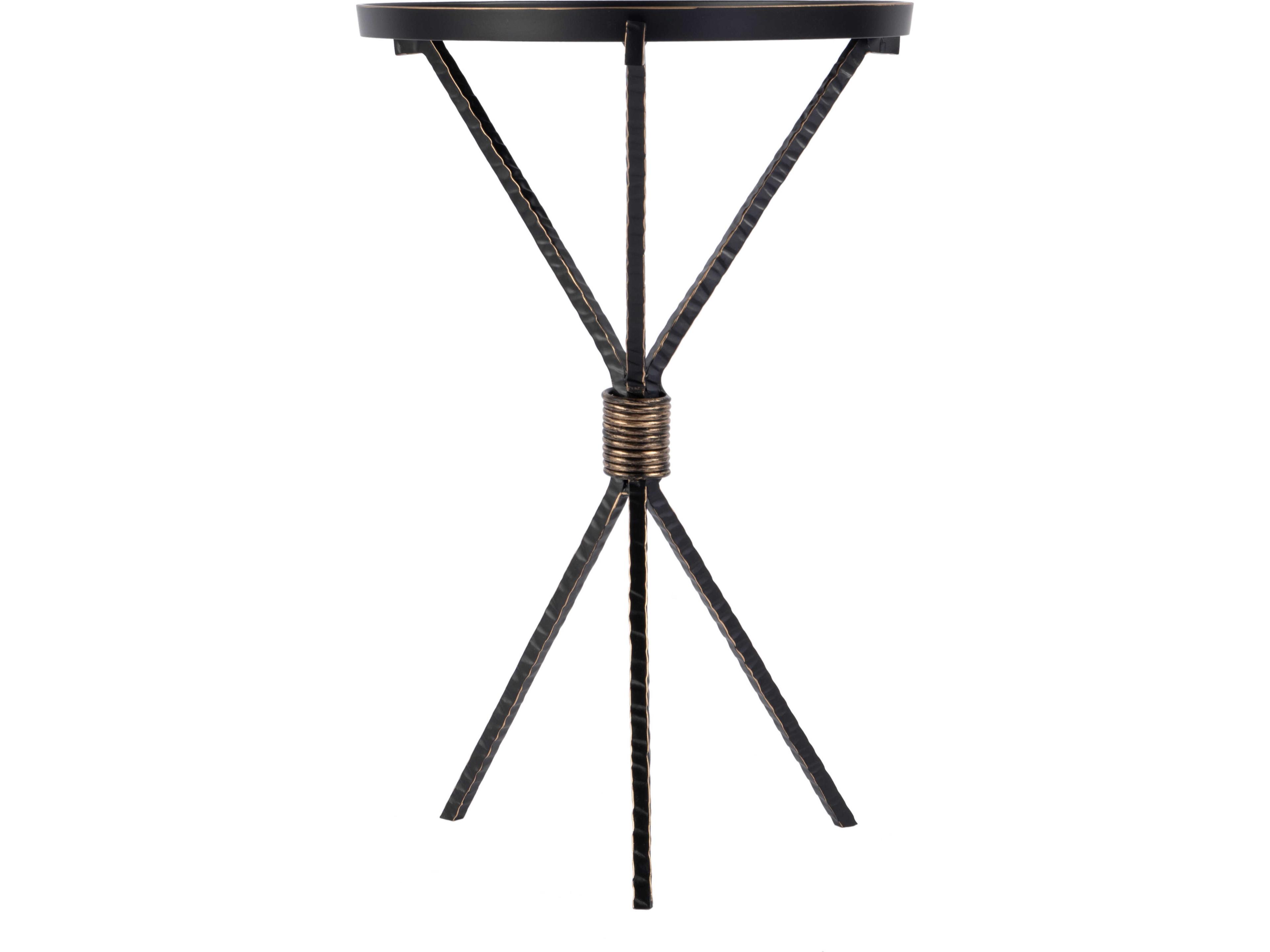 Butler Lucca Round Metal Black End Table