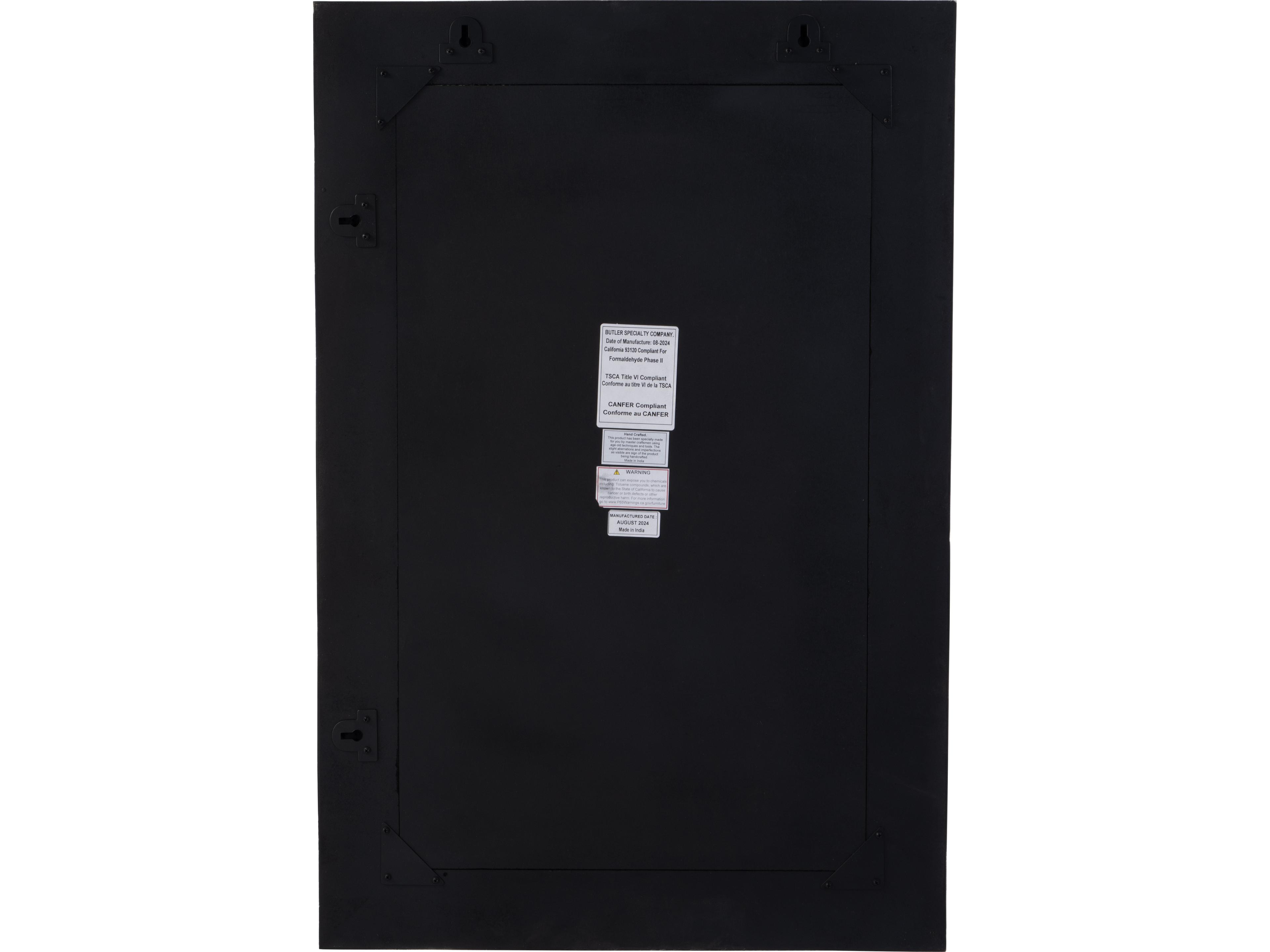 Butler Verona Black Bone Rectangular Wall Mirror