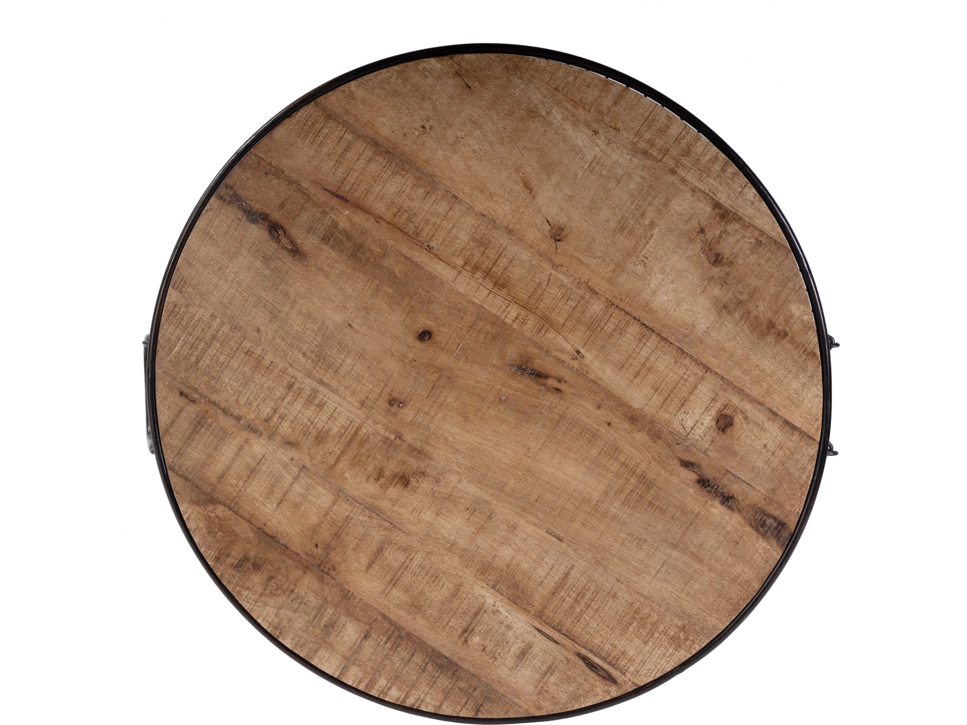 Butler Fulton Round Wood Brown Coffee Table
