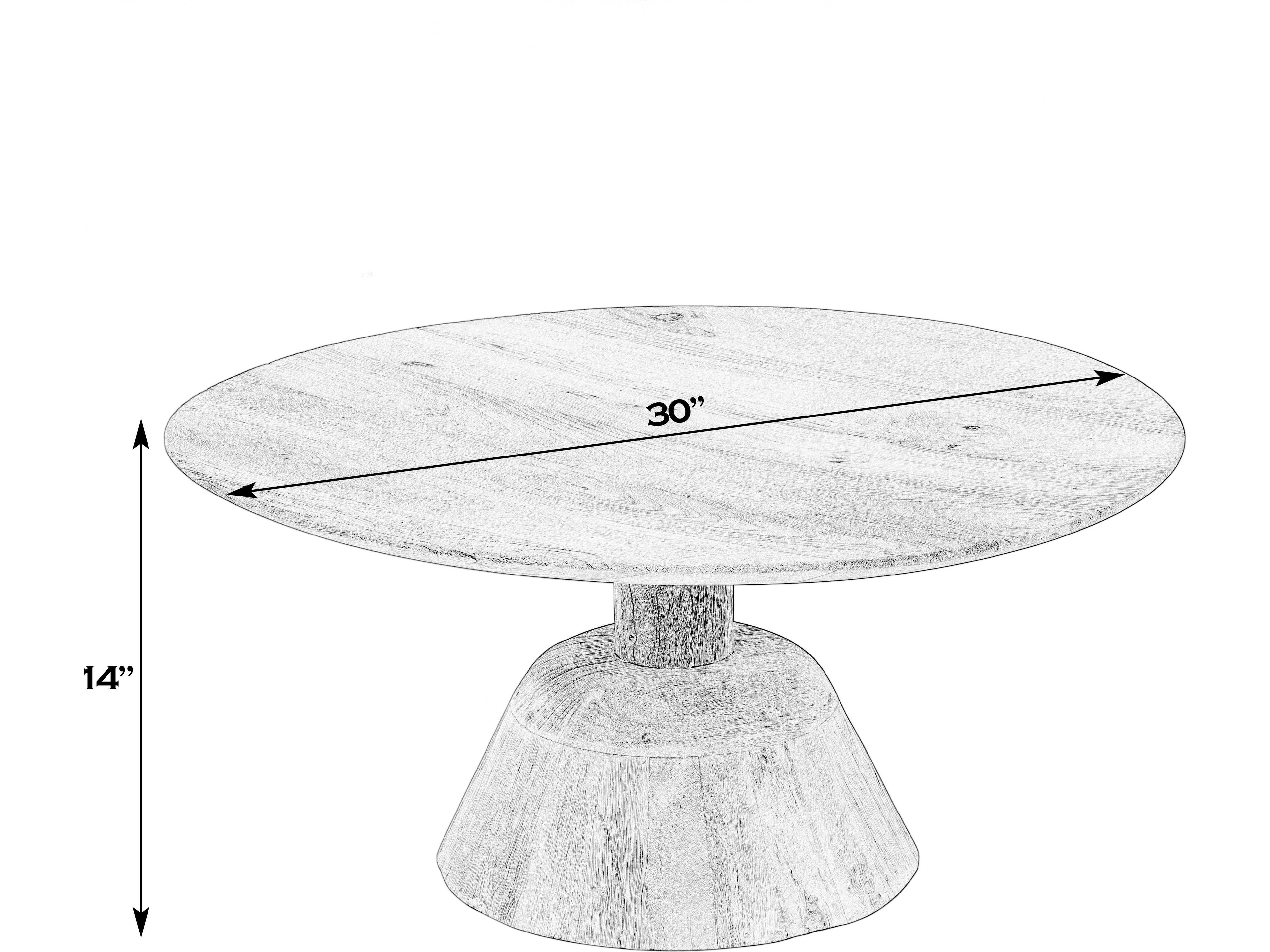 Butler Carmine Round Wood Natural Coffee Table