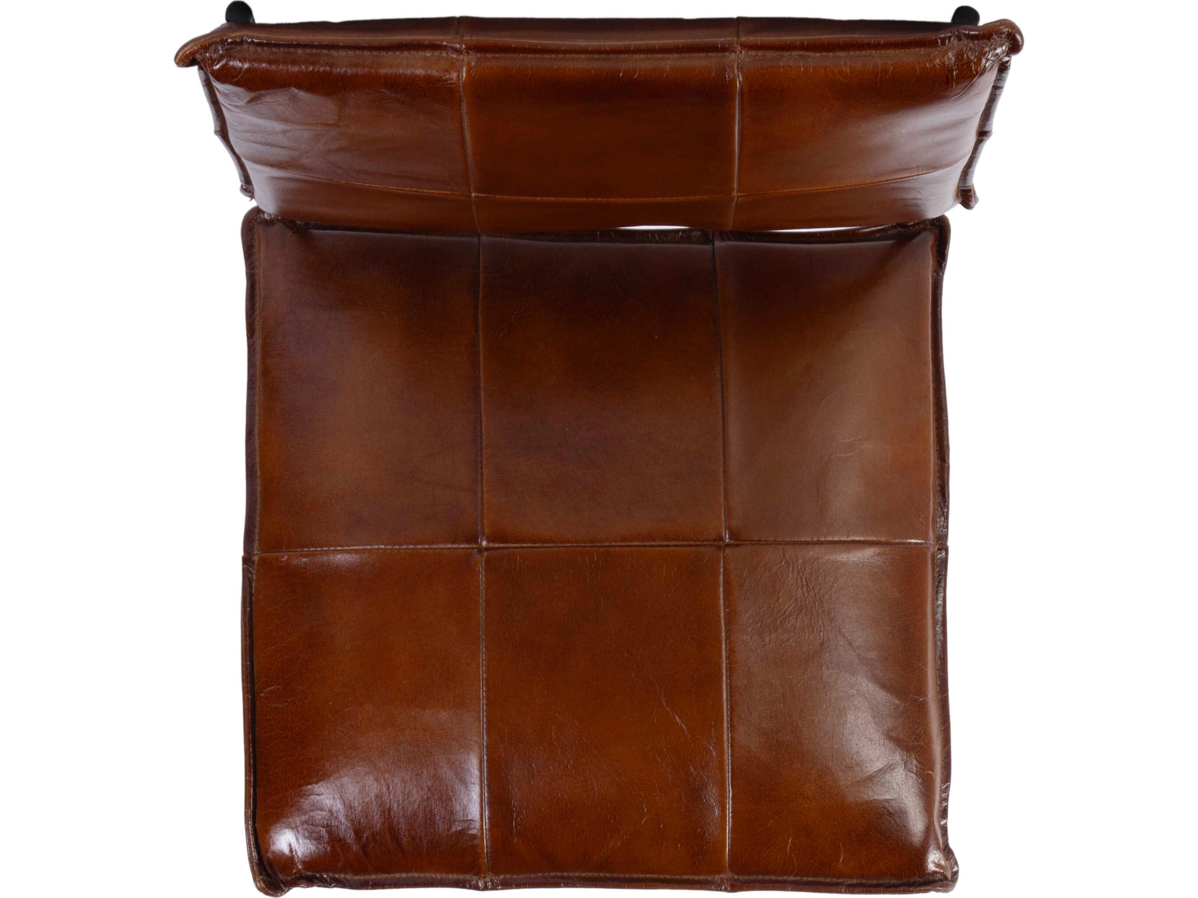 Butler Niles Brown Black Leather Bar Stool