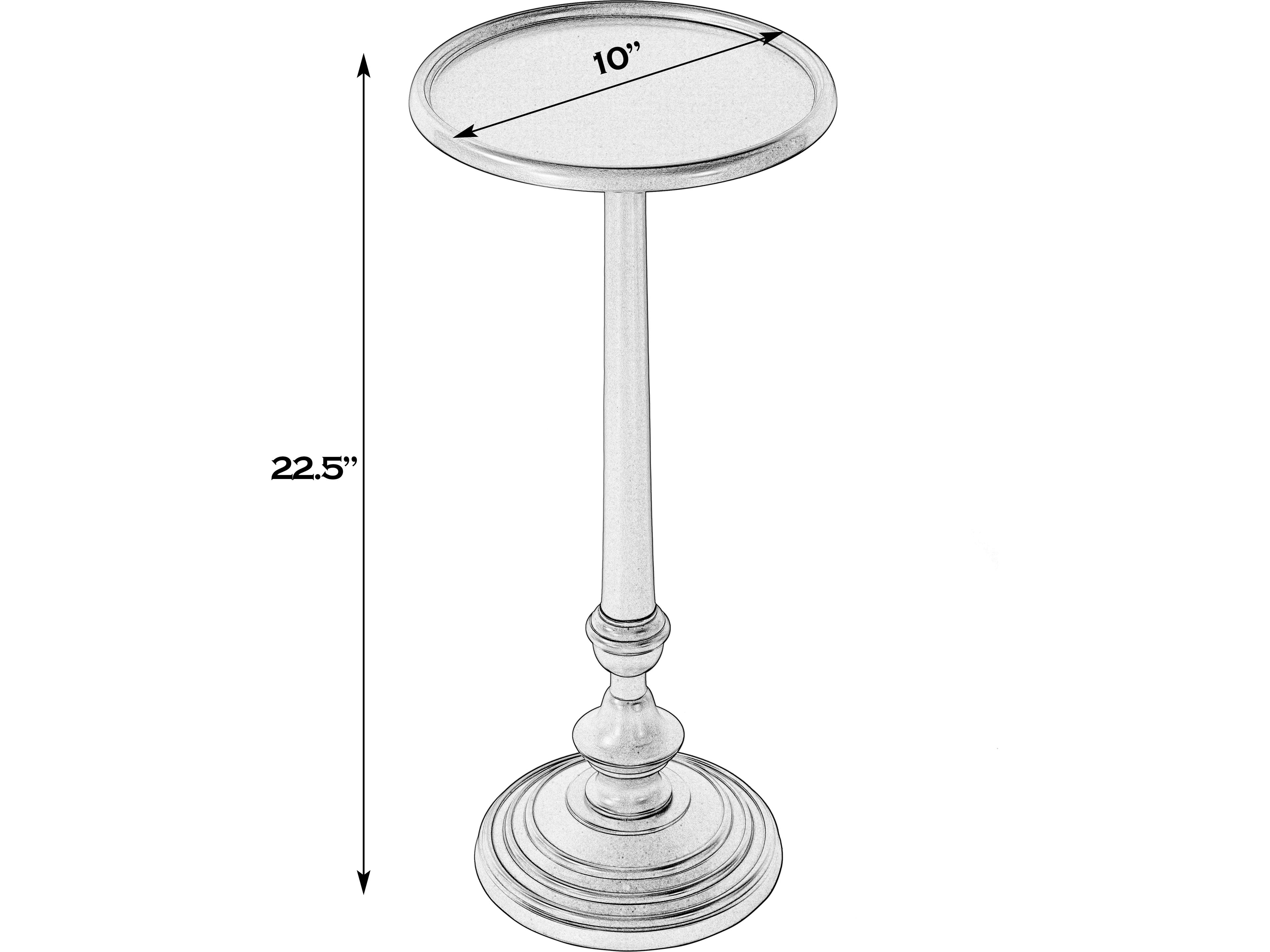 Butler Astoria Round Metal Antique Gold End Table