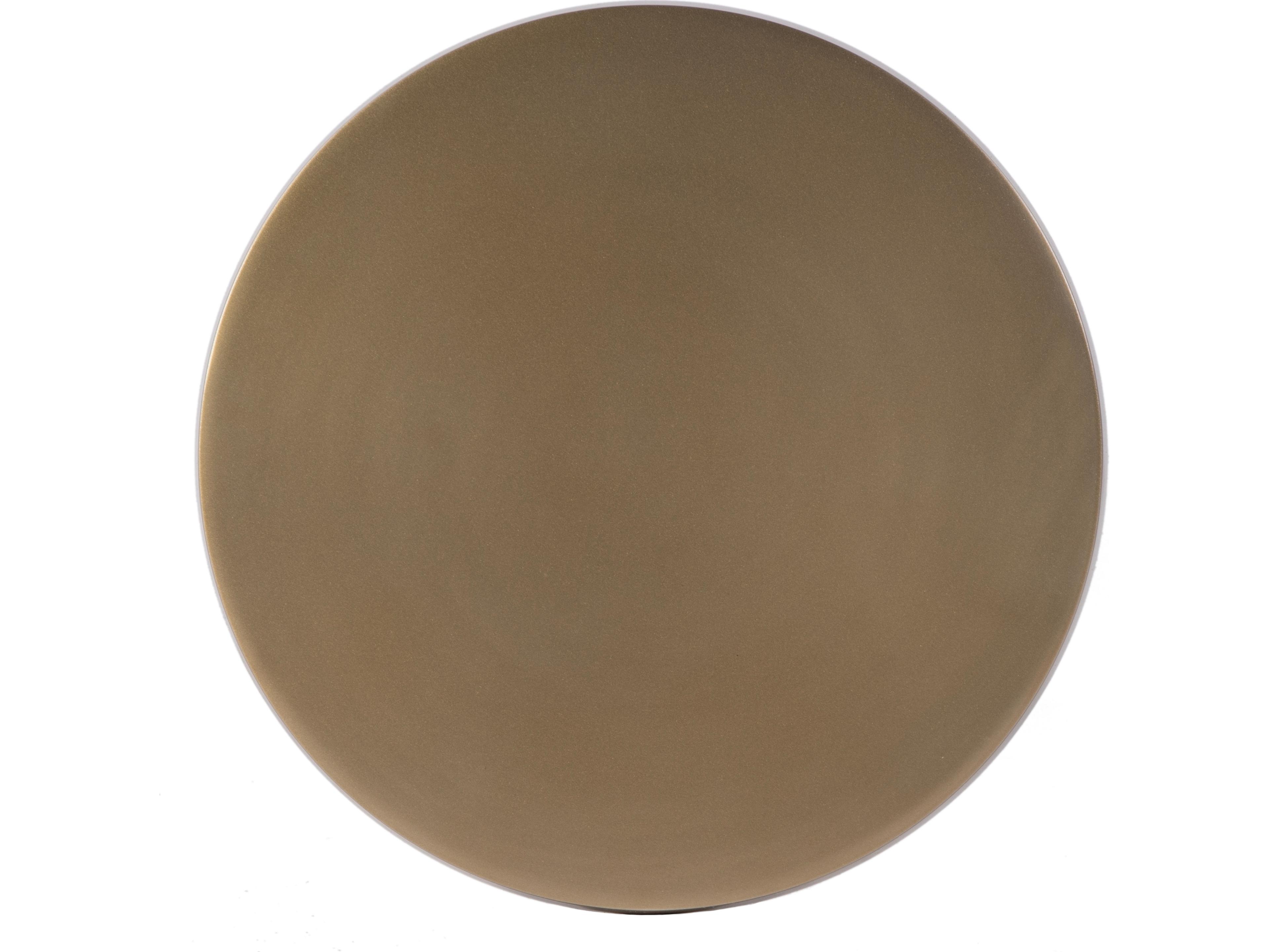 Butler Bartel Round Metal Antique Gold End Table