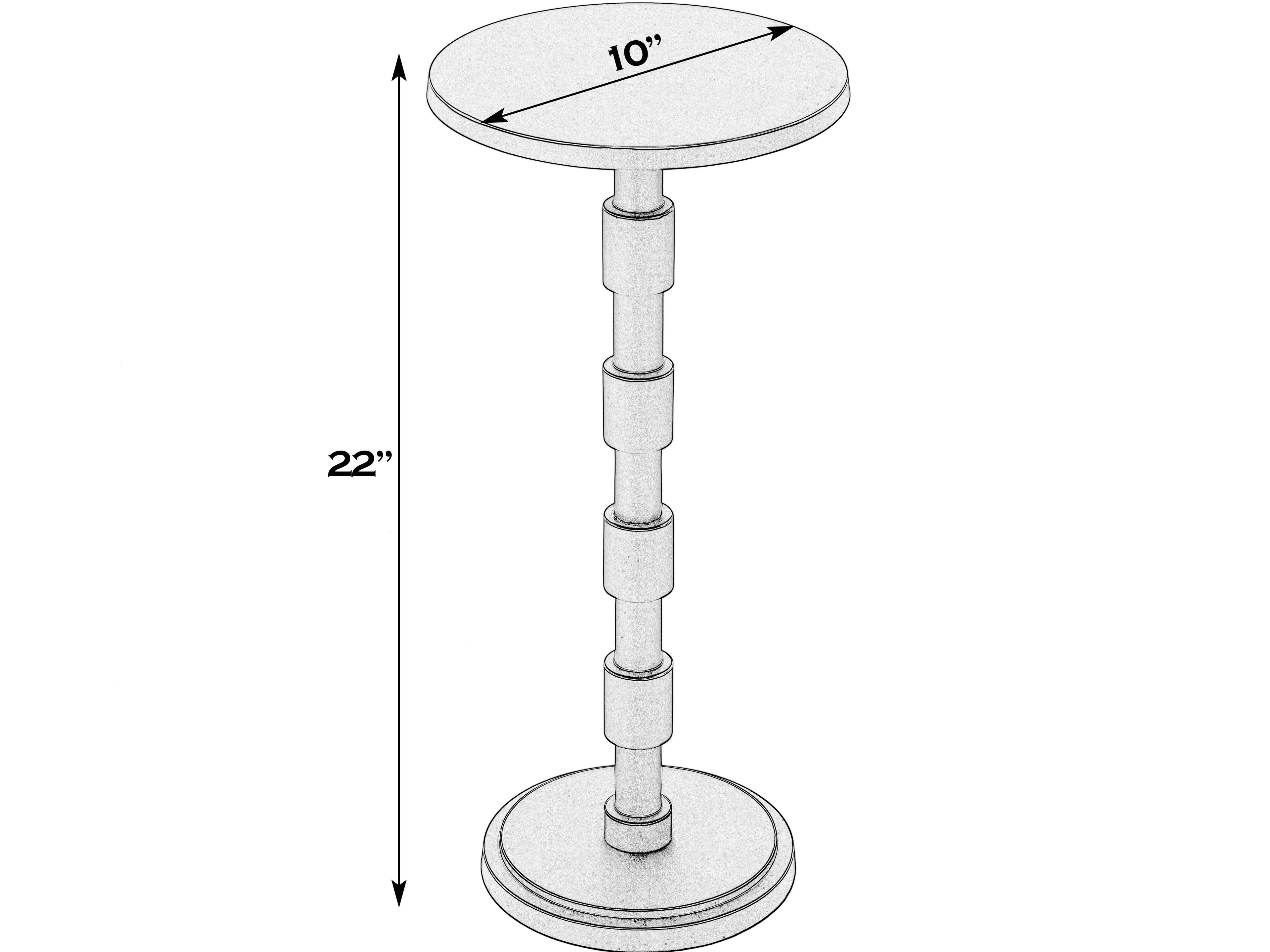 Butler Delano Round Metal Bronze End Table