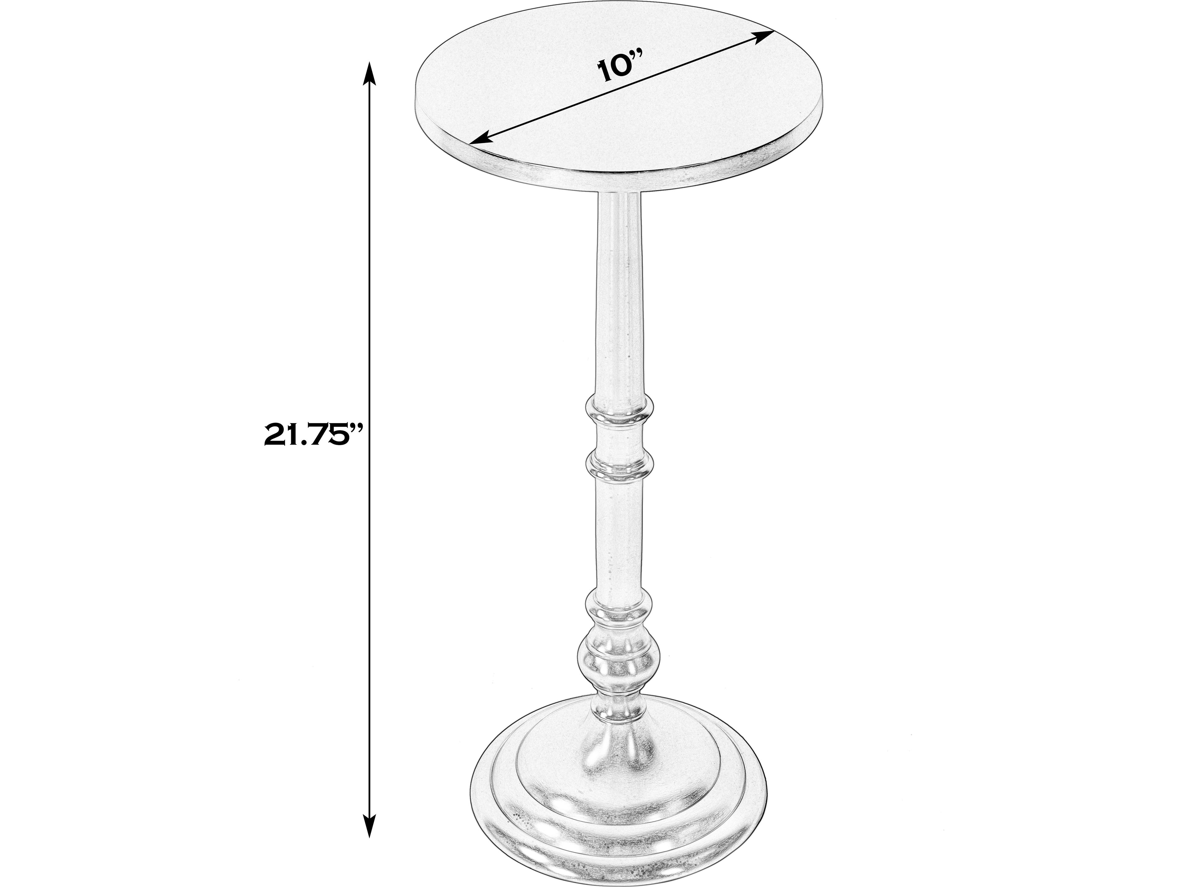 Butler Garland Round Metal Nickel Plated End Table