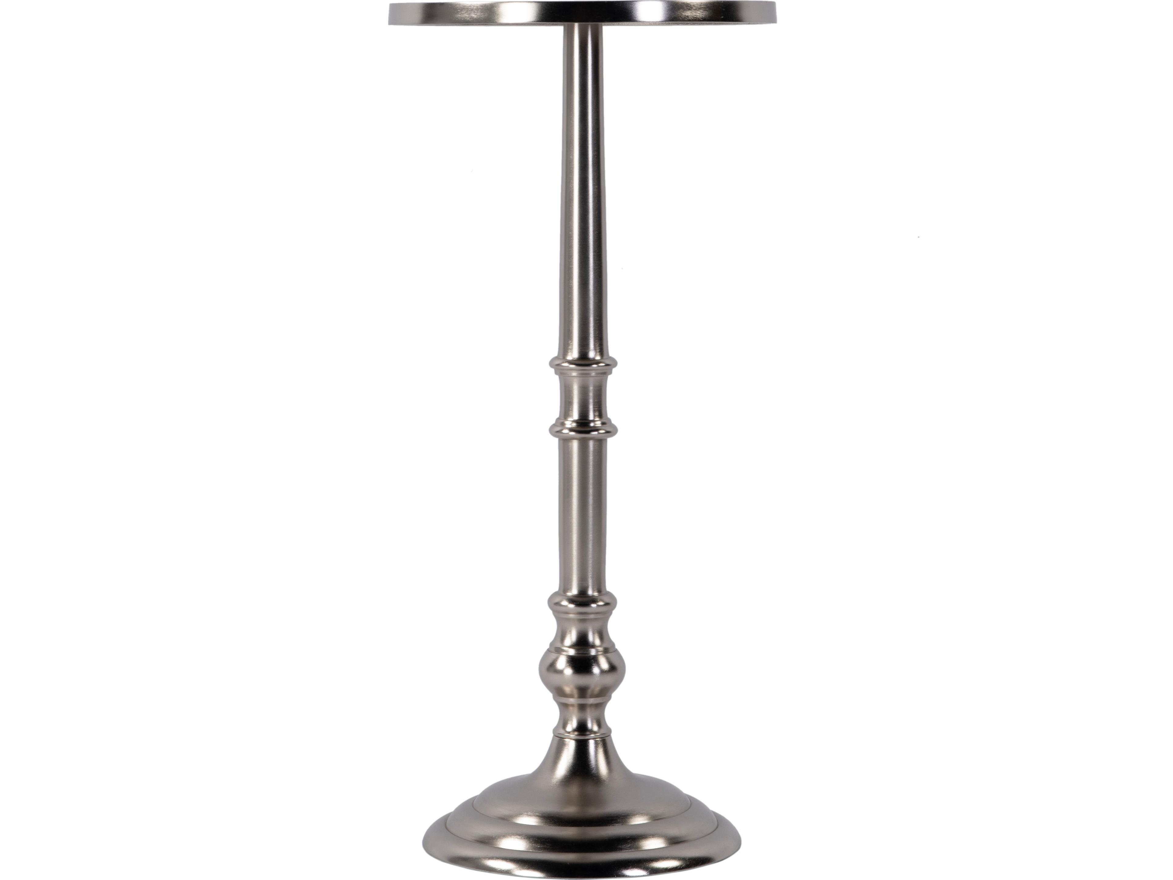 Butler Garland Round Metal Nickel Plated End Table
