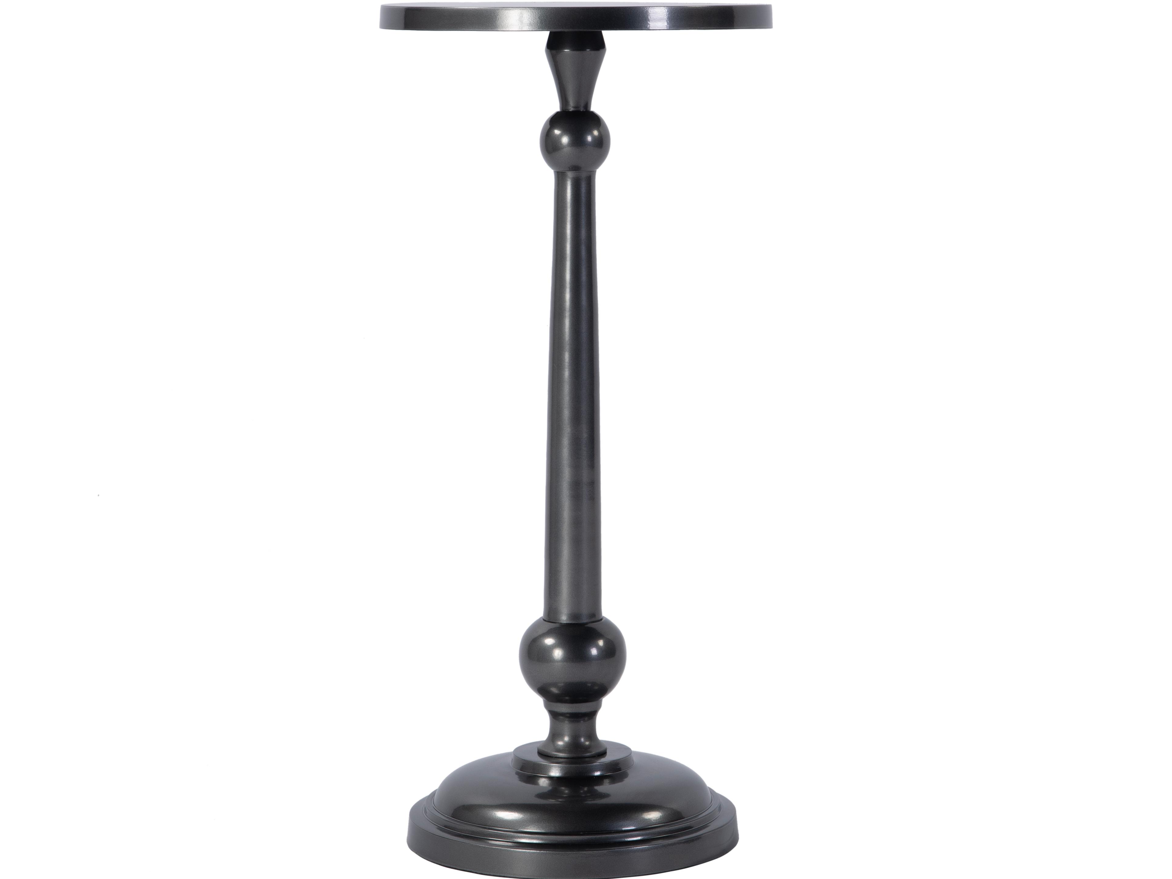 Butler Sterling Round Metal Nickel Plated End Table