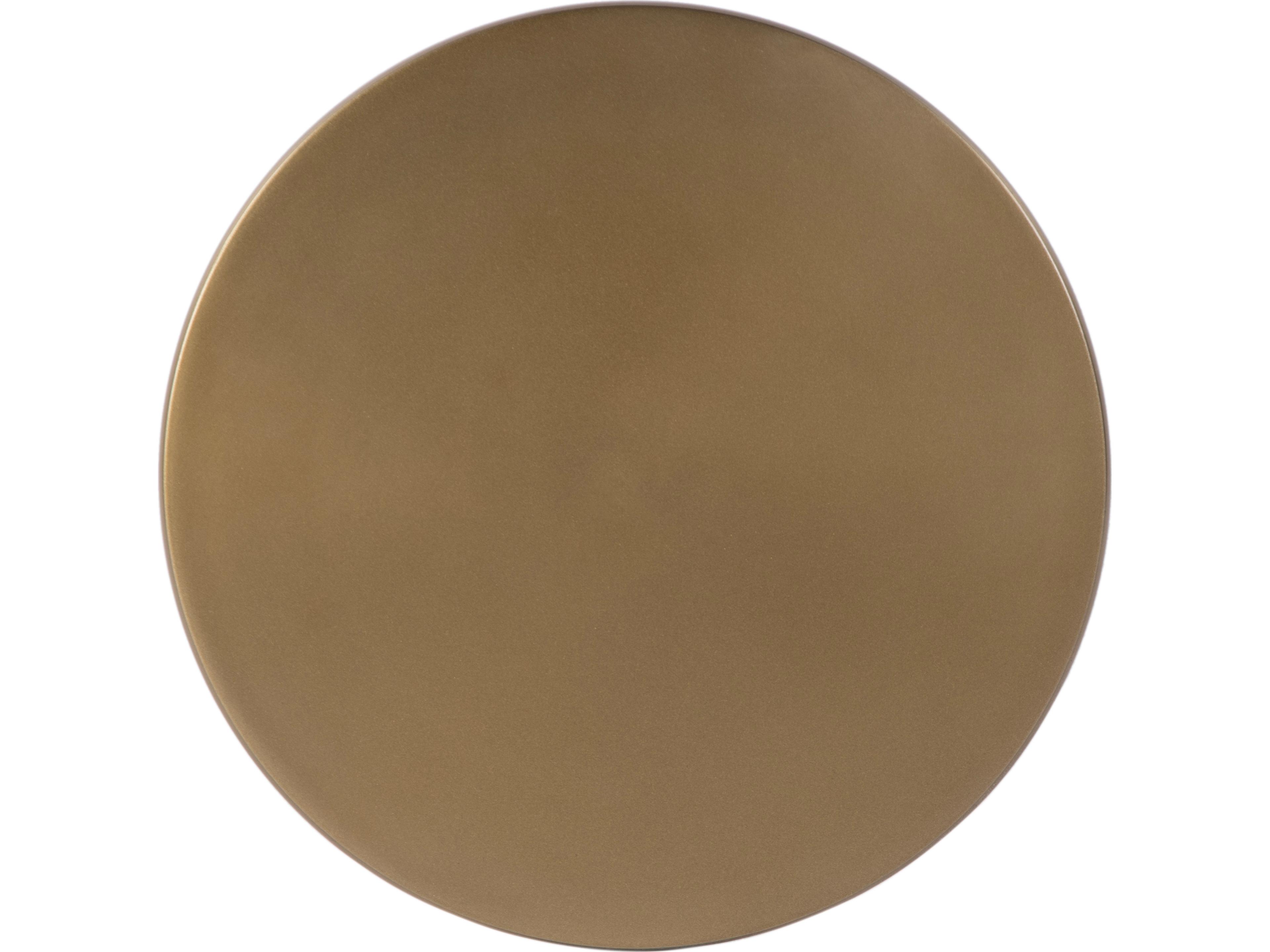 Butler Alisa Round Metal Antique Gold End Table