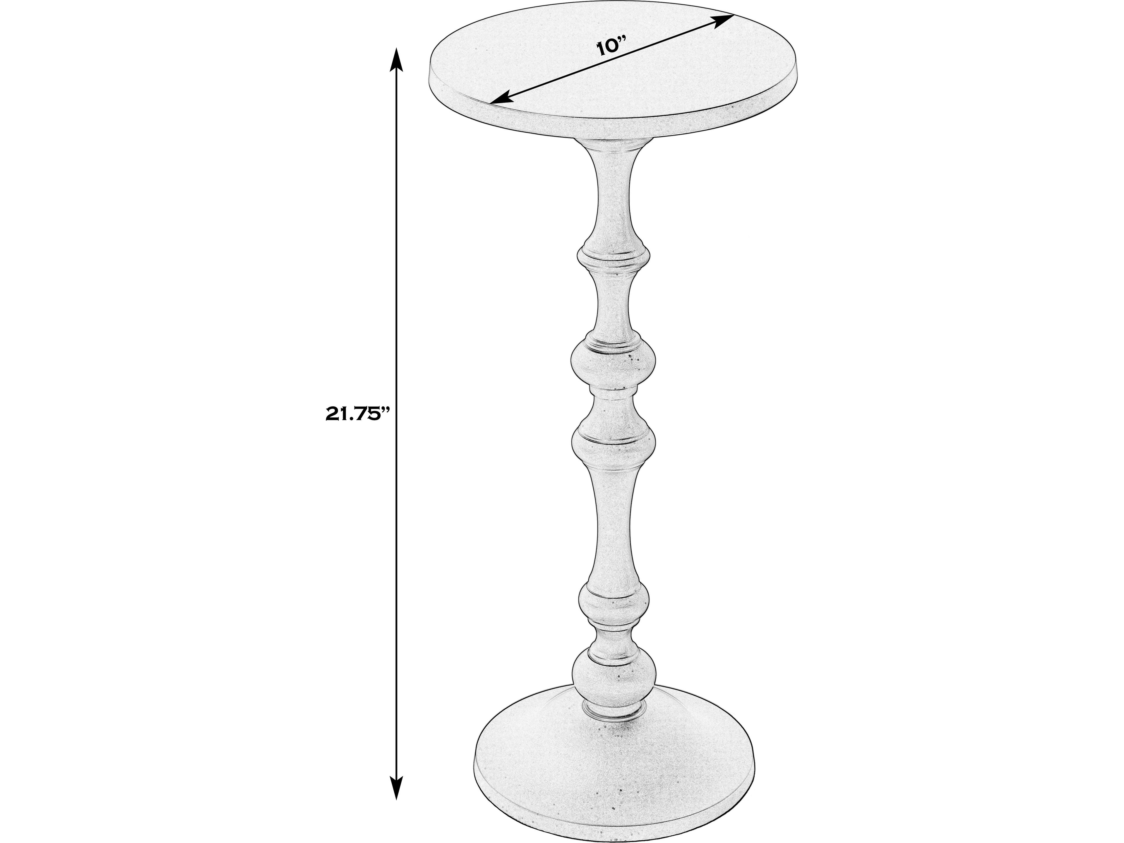 Butler Passeo Round Metal Antique Gold End Table