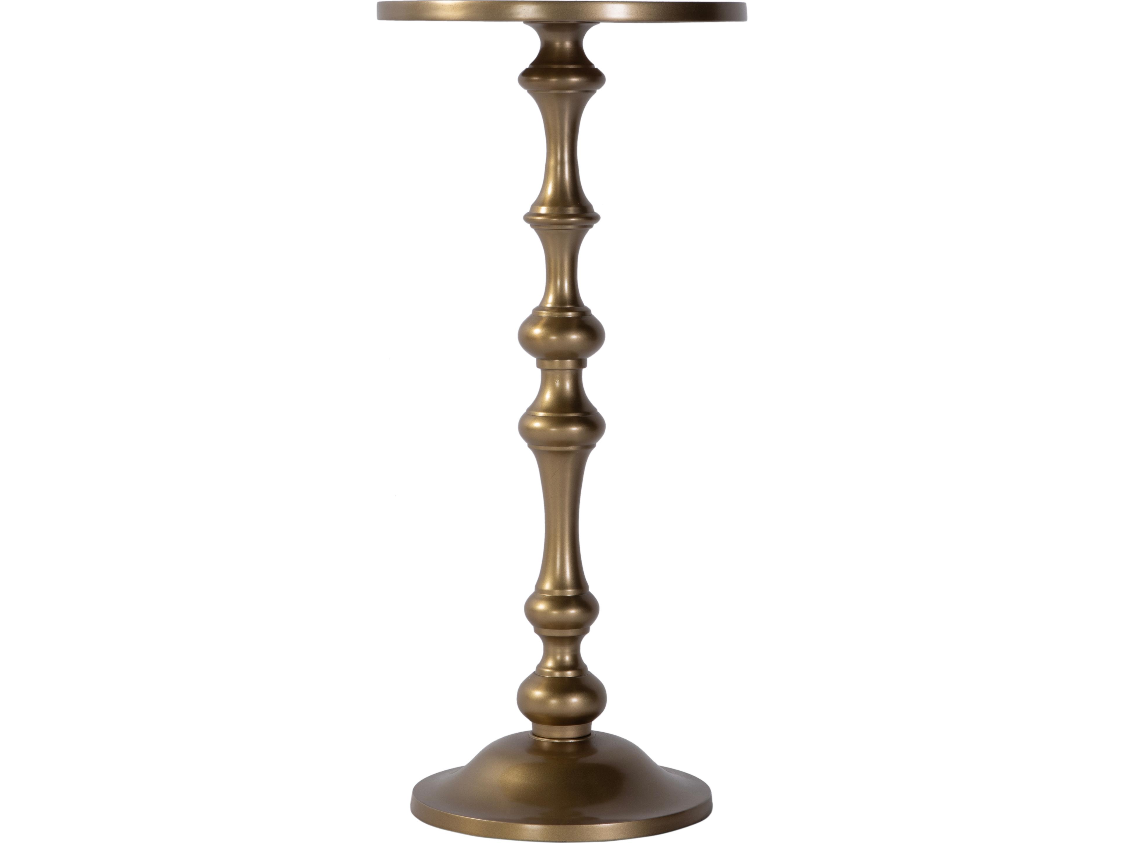 Butler Passeo Round Metal Antique Gold End Table