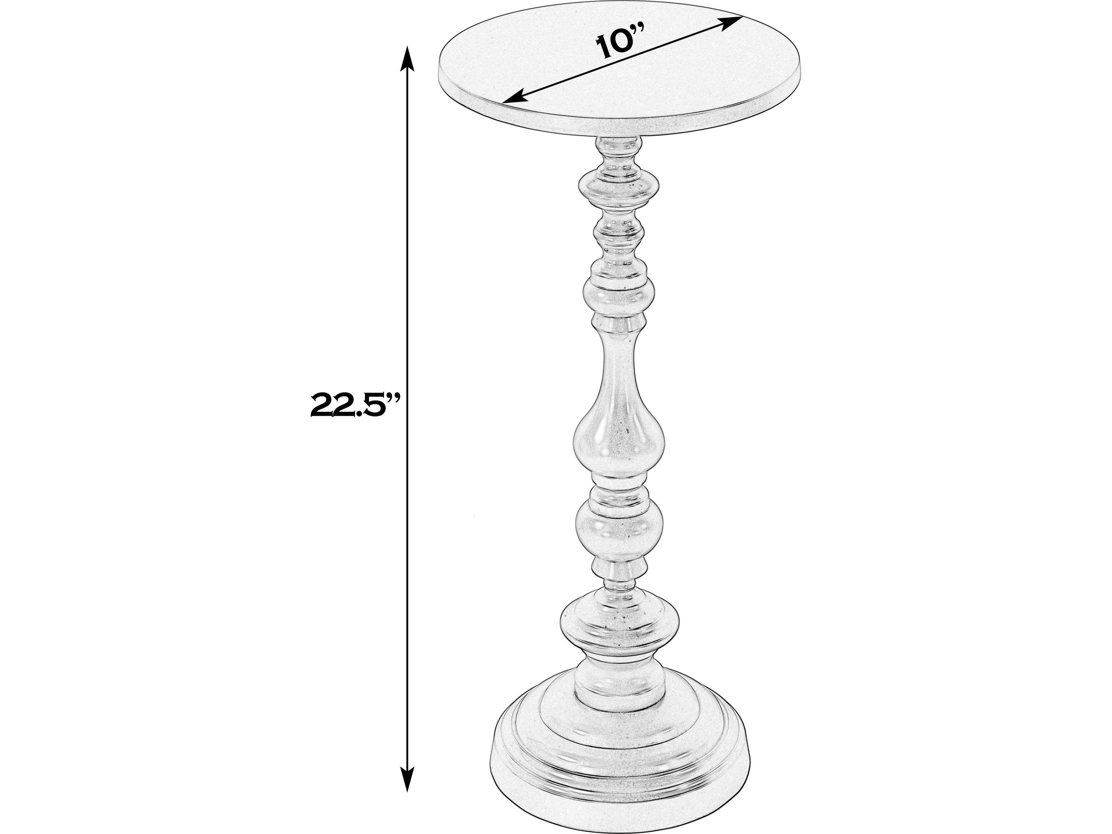 Butler Mario Round Metal Nickel Plated End Table