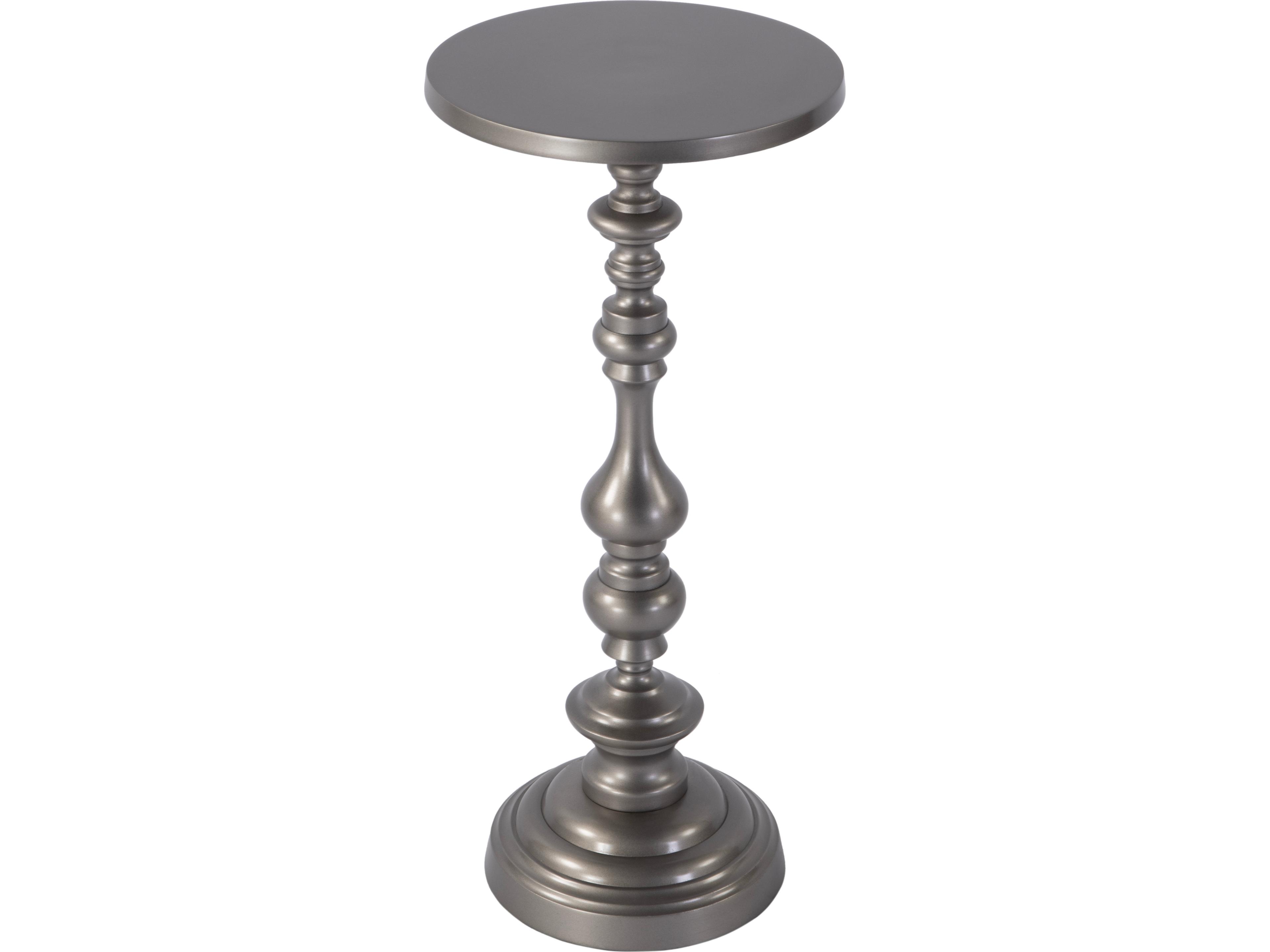Mario Round Metal Nickel Plated End Table